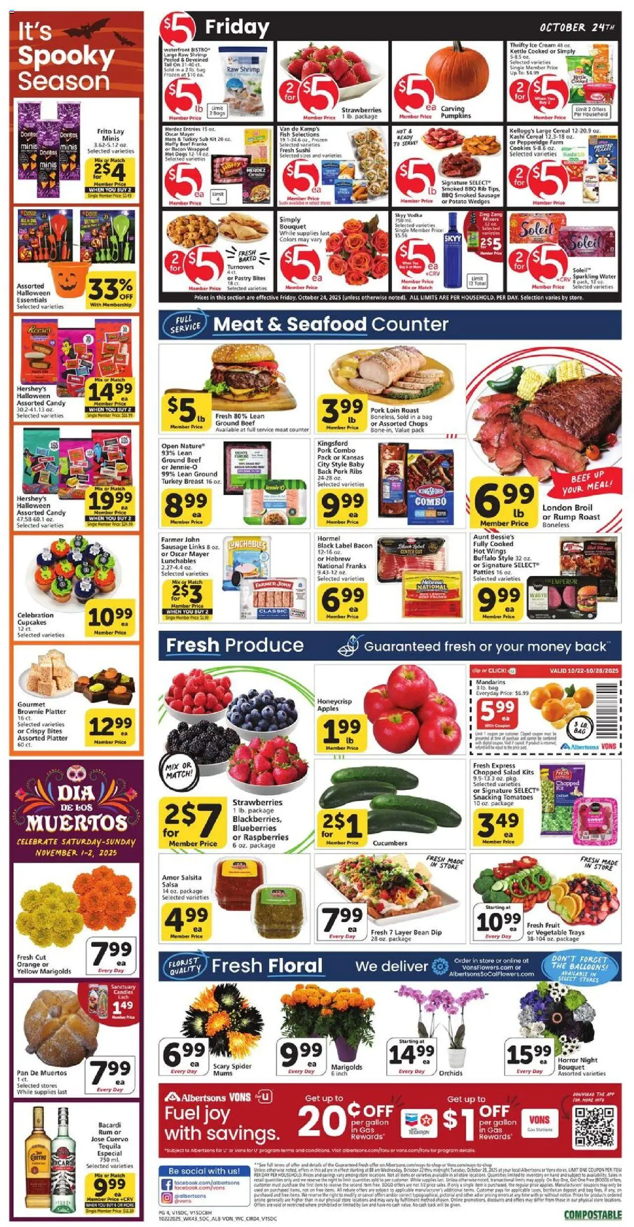 Vons Weekly Ad - valid from 22.10.2025 | Page: 3 | Products: Wc, Pork, Ice cream, Kettle