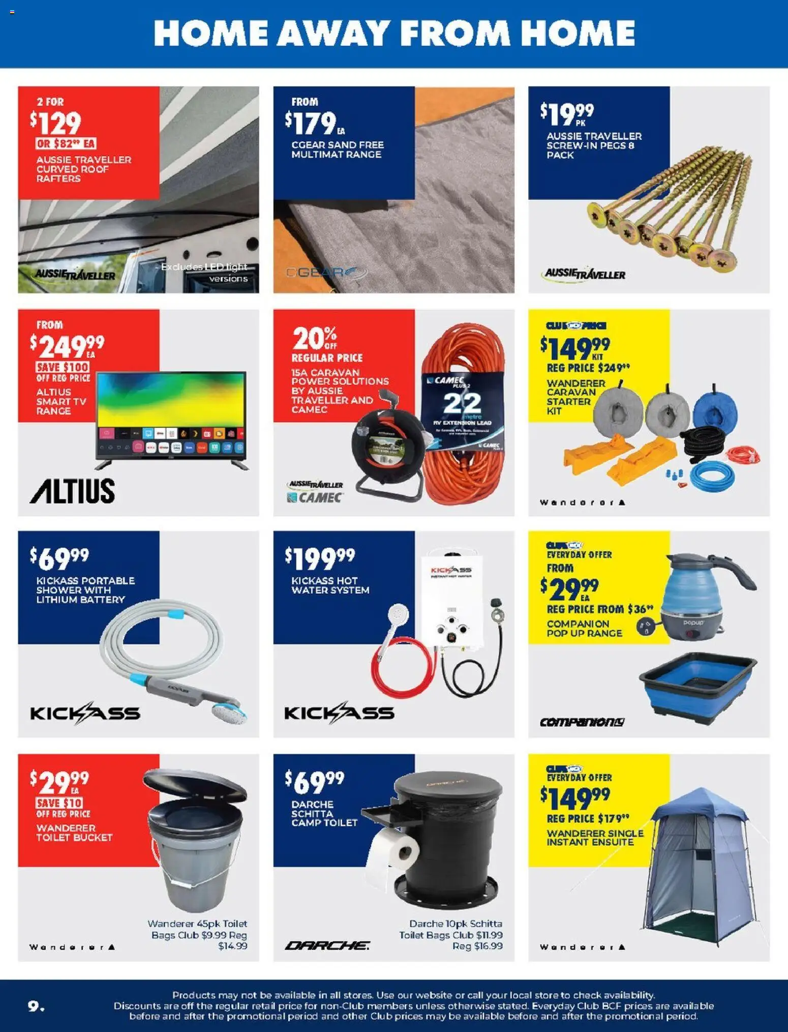 BCF catalogue - valid from 07.04.2026 | Page: 9 | Products: Bucket, Toilet, Battery, Light