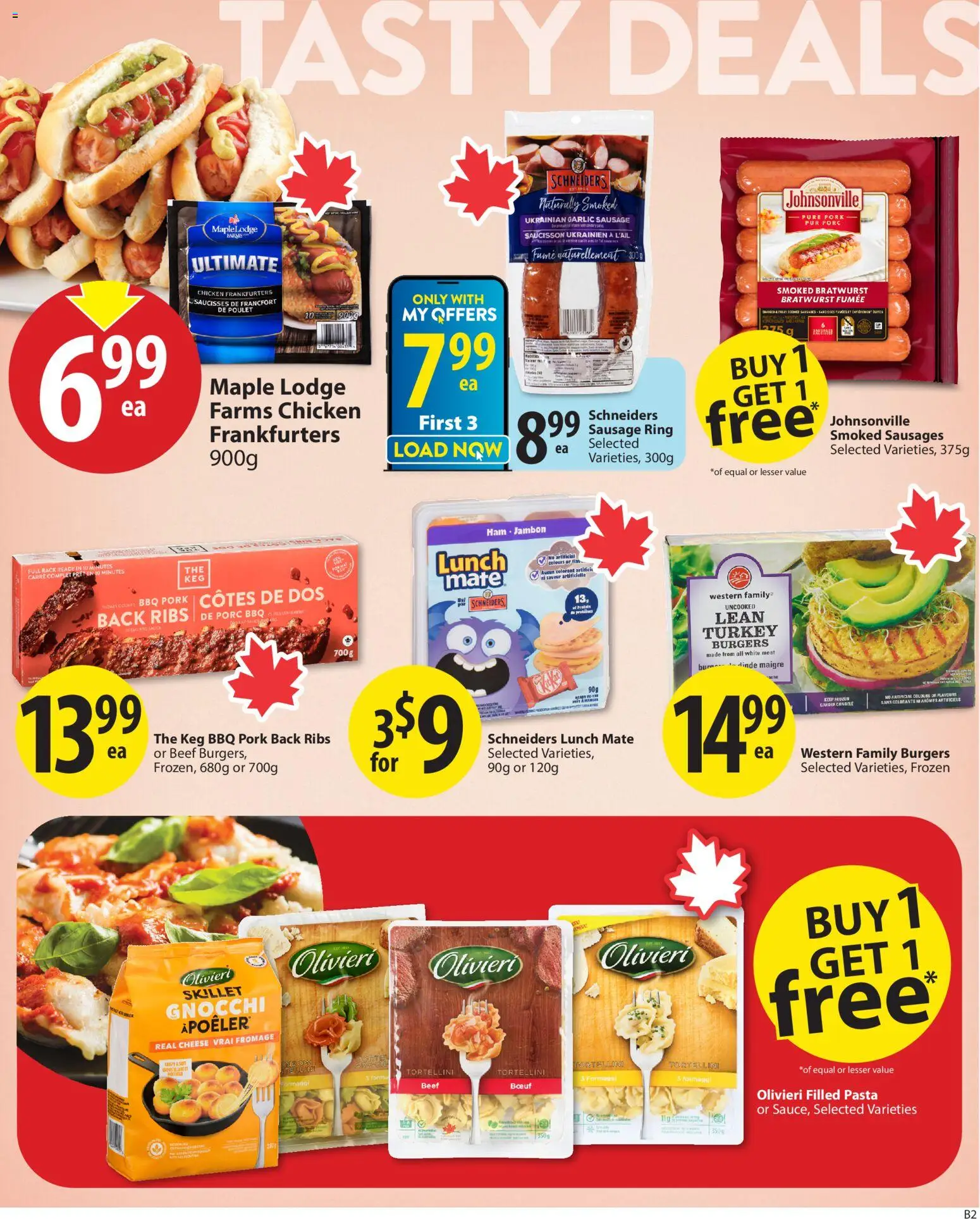Save on foods flyer valid from 09.04.2026 | Page: 7 | Products: Pasta, Turkey, Cheese, Pork