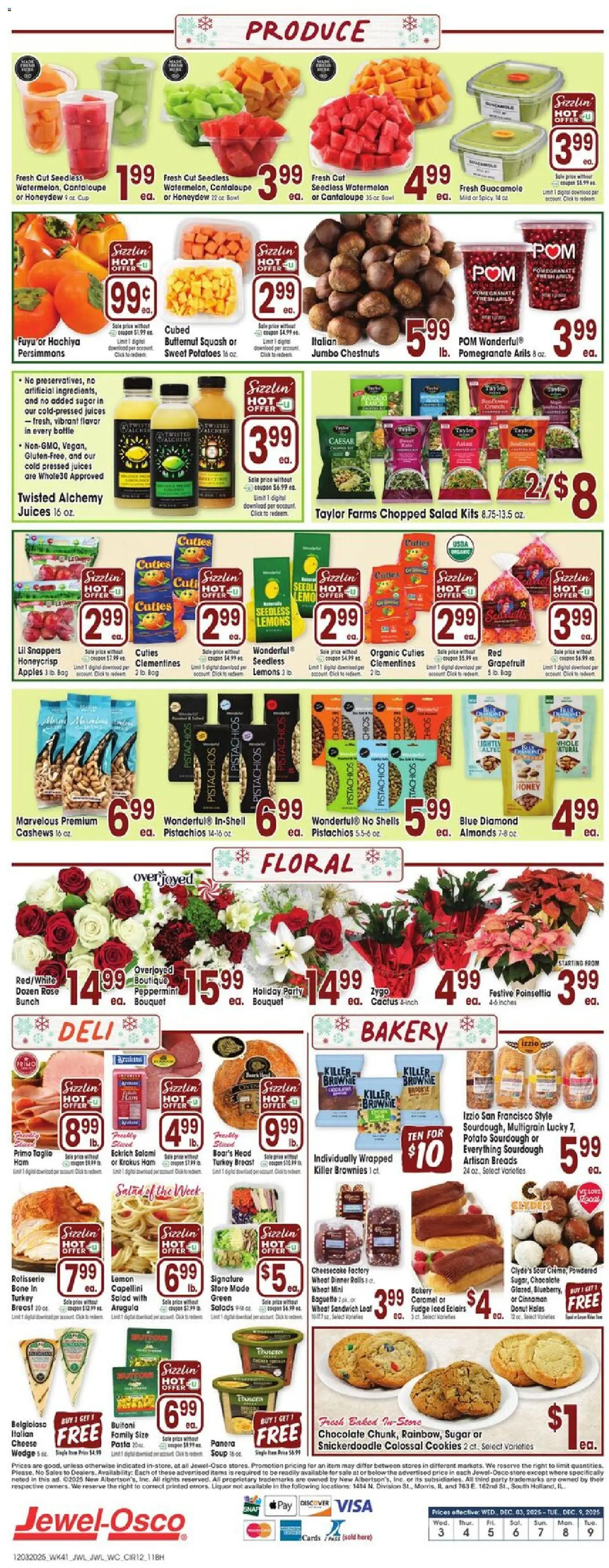 Jewel Osco Weekly Ad - IN - valid from 03.12.2025 | Page: 12 | Products: Squash, Cheese, Salad, Potatoes