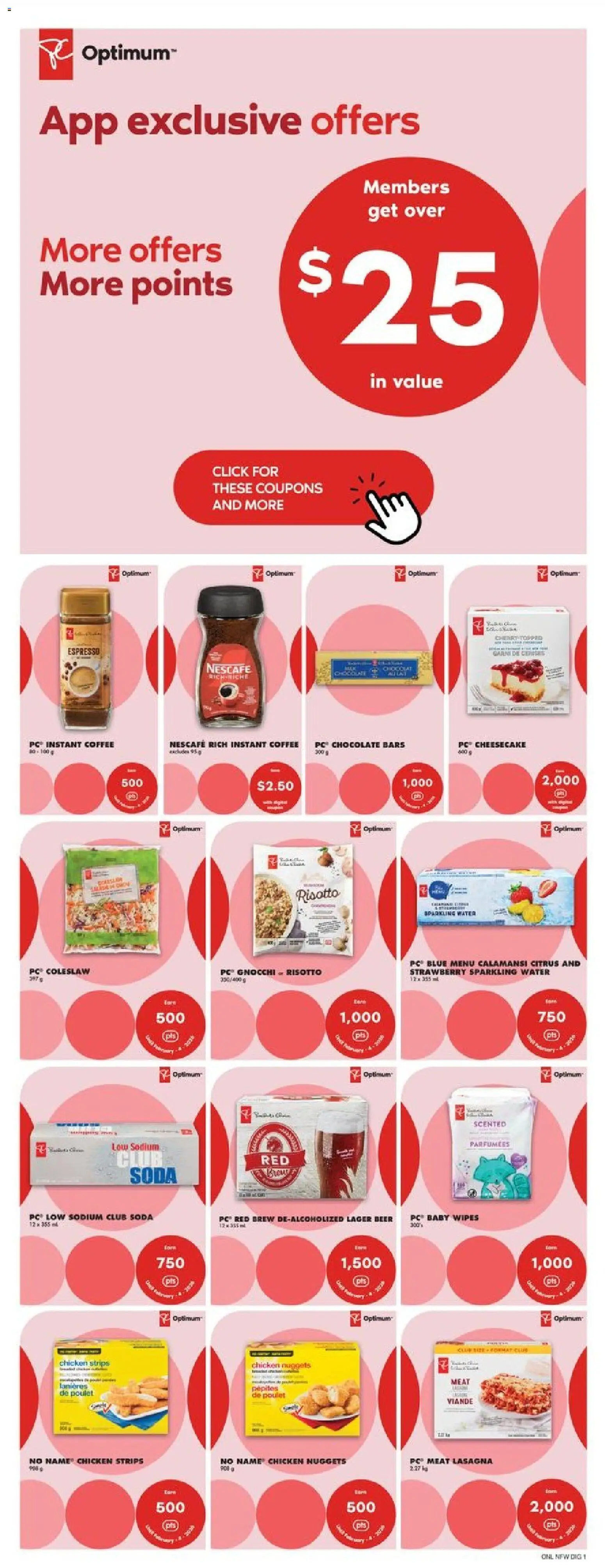 No Frills flyer valid from 29.01.2026 | Page: 8 | Products: Coffee, Chocolate, Beer, Chicken