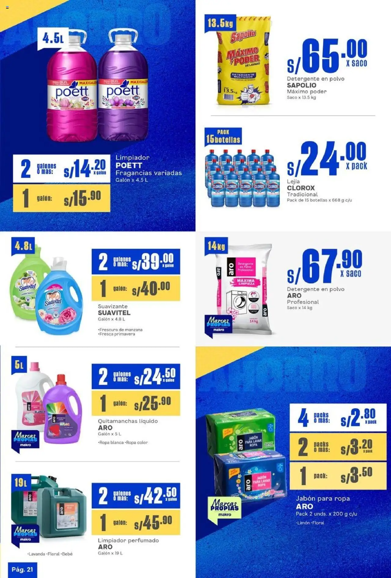 Catálogo Makro válido desde 25.09.2025 | Página: 21 | Productos: Jabón, Quitamanchas, Ropa, Polvo