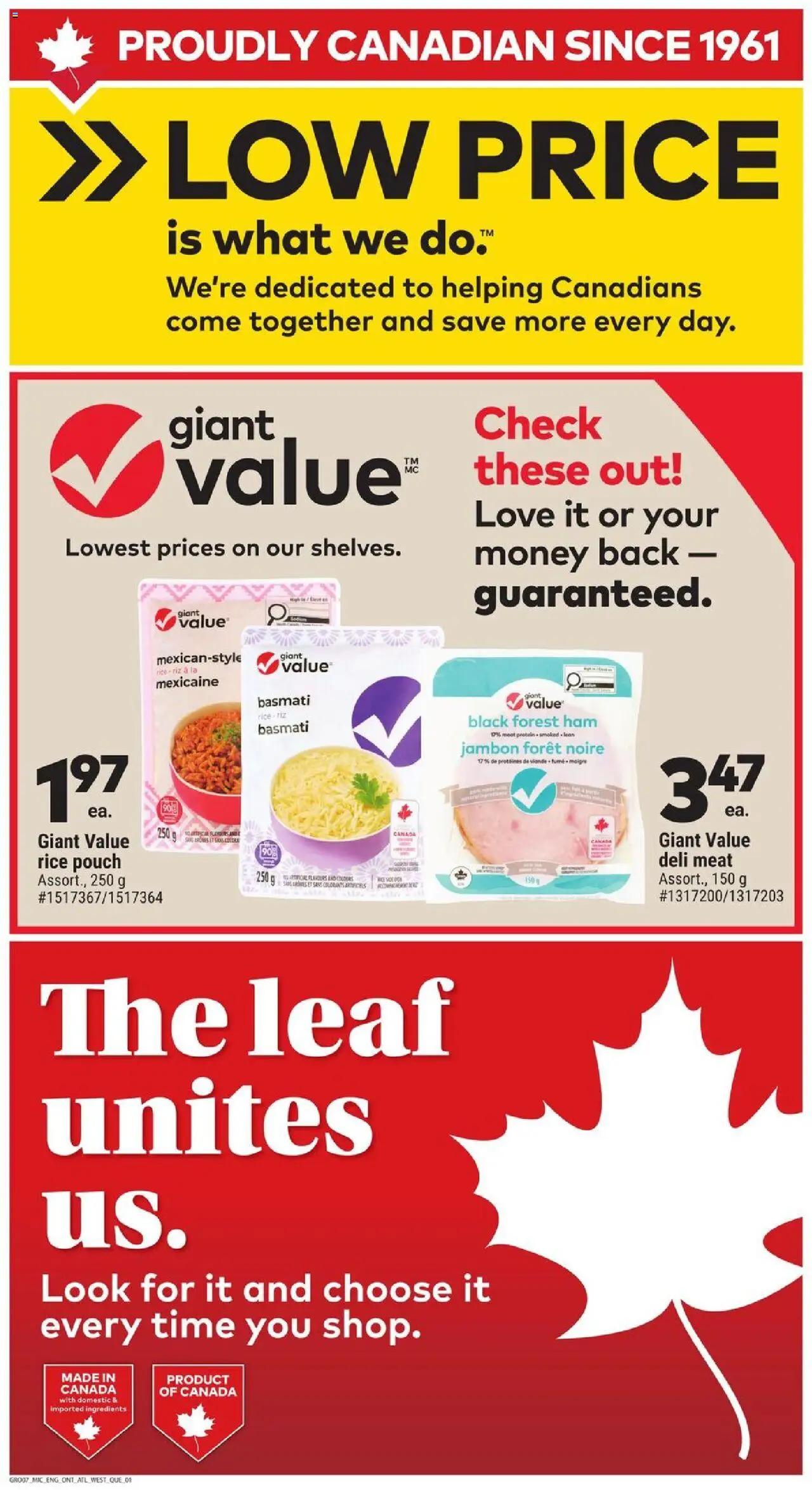 Giant Tiger flyer valid from 17.09.2025 | Page: 5 | Products: Rice, Ham