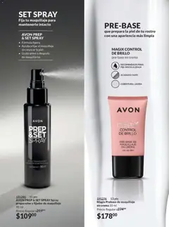 Vista previa de AVON PREP & SET SPRAY Spray preparador y fijador de maquillaje, Spray preparador y fijador de maquillaje 90 ml, nuevo folleto de la tienda, válido en México a partir del 10.01.2026 | Página: 106