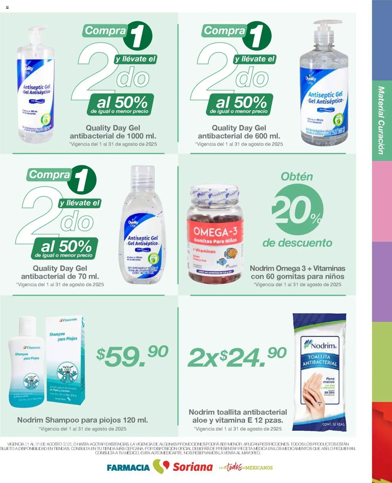 Nuevas ofertas de Soriana válidas en toda la República Mexicana desde el 01.08.2025. ¡Encuentra las mejores ofertas en Soriana - Folleto Farmacia Súper Nacional! | Página: 21 | Productos: Vitaminas, Gomitas