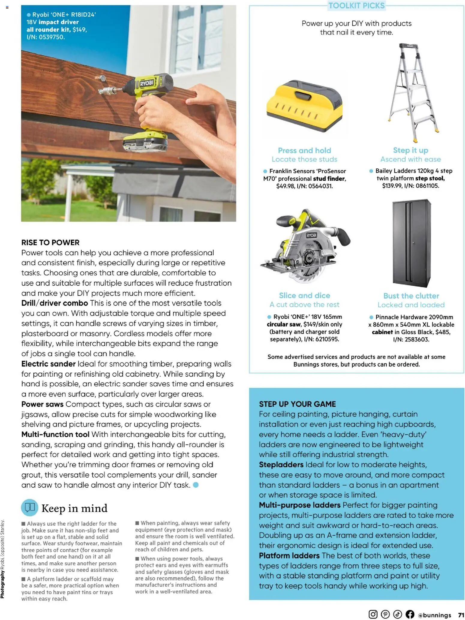 Bunnings Warehouse catalogue - valid from 01.01.2026 | Page: 71 | Products: Saw, Gloves, Glasses, Game