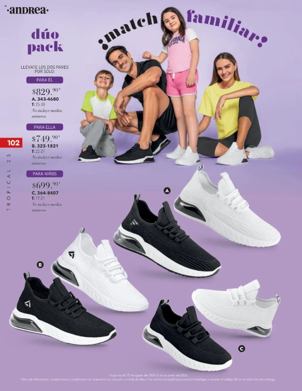 Nuevas ofertas de Andrea válidas en toda la República Mexicana desde el 17.08.2025. ¡Encuentra las mejores ofertas en Andrea - Catálogo Tropical Otoño / Invierno! | Página: 102