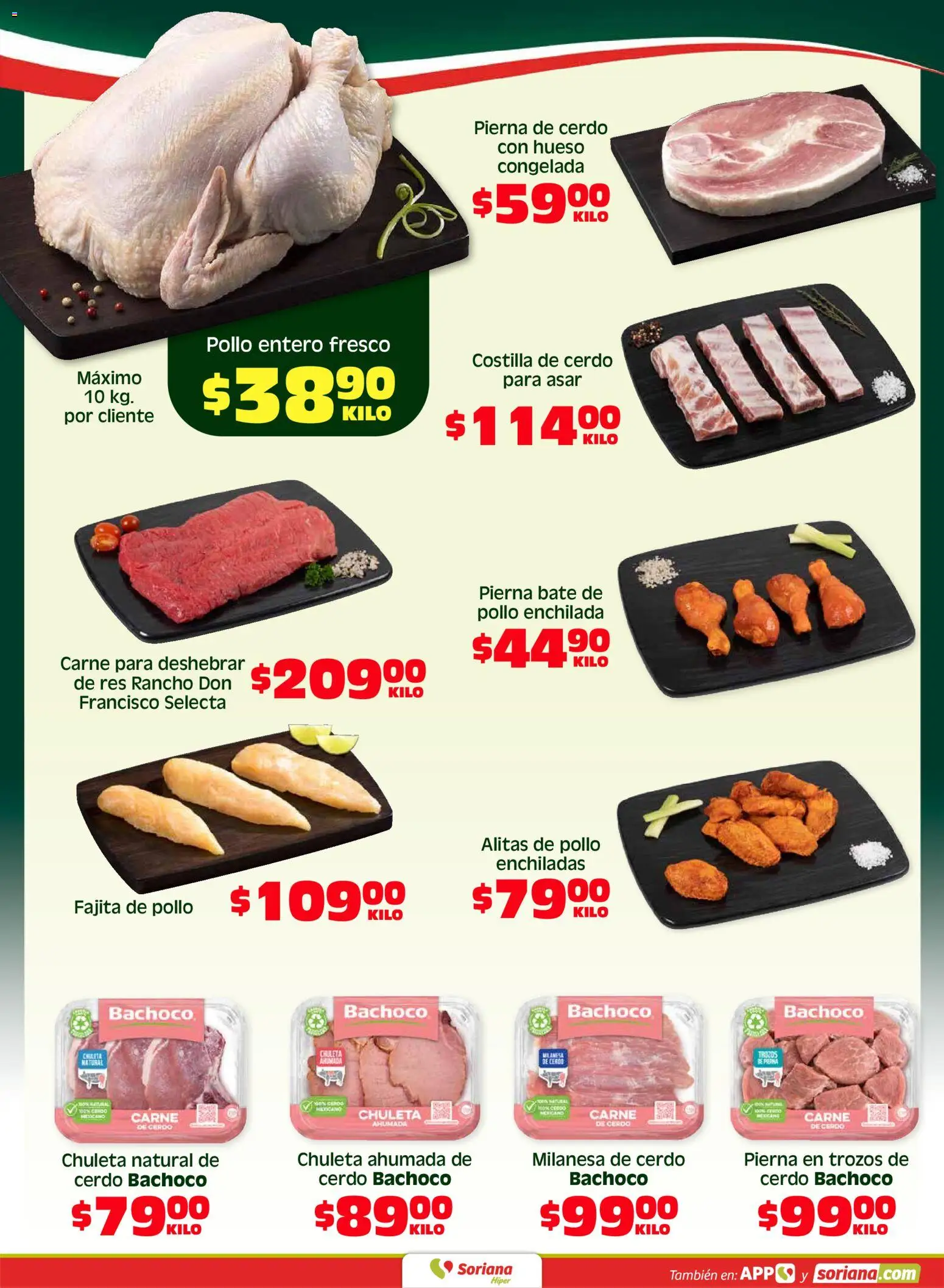 Nuevas ofertas de Soriana válidas en toda la República Mexicana desde el 17.04.2026. ¡Encuentra las mejores ofertas en Soriana Fin de Semana Híper: BCS, Son y Sin! | Página: 2 | Productos: Pollo, Milanesa, Cerdo, Res