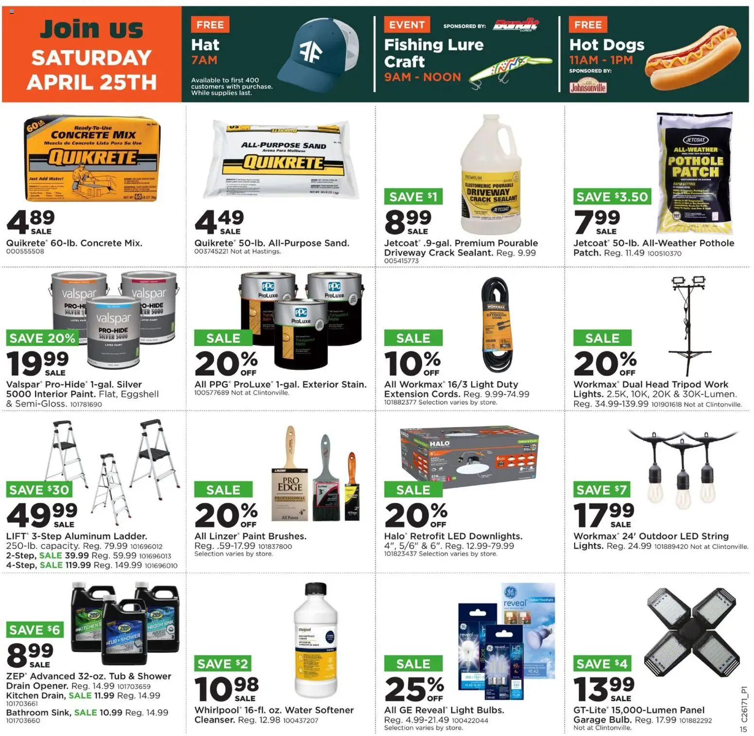 Mills Fleet Farm Weekly Ad - valid from 20.04.2026 | Page: 23 | Products: Sealant, Shower, Lure, Water