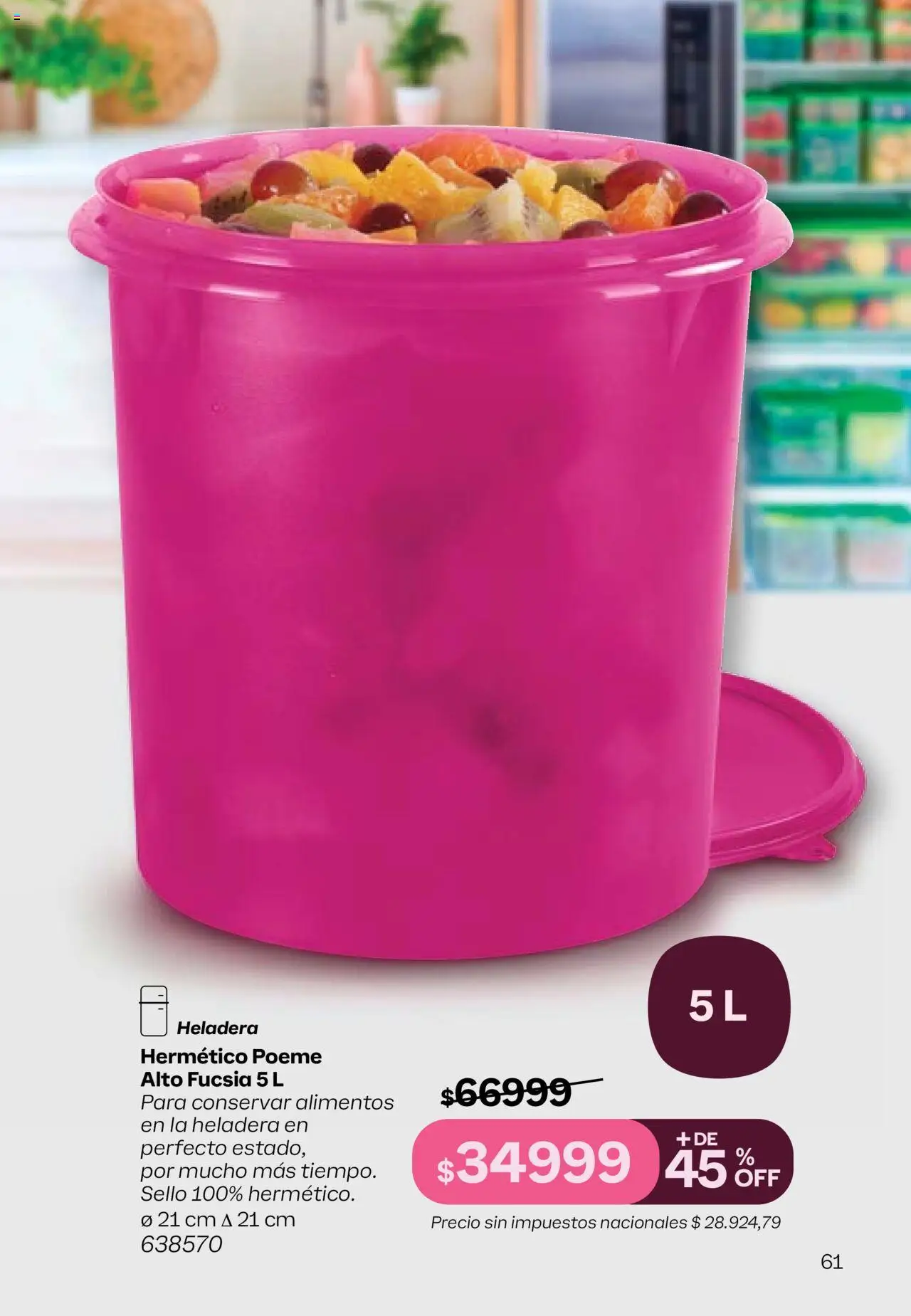 Tupperware Folleto │ válido desde el 11.08.2025 | Página: 62 | Productos: Heladera