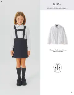 Vista previa de El Corte Inglés catálogo Colección Uniformes 2024, nuevo folleto de la tienda, válido en México a partir del 04.04.2025 | Página: 9 | Productos: Blusa, Algodón