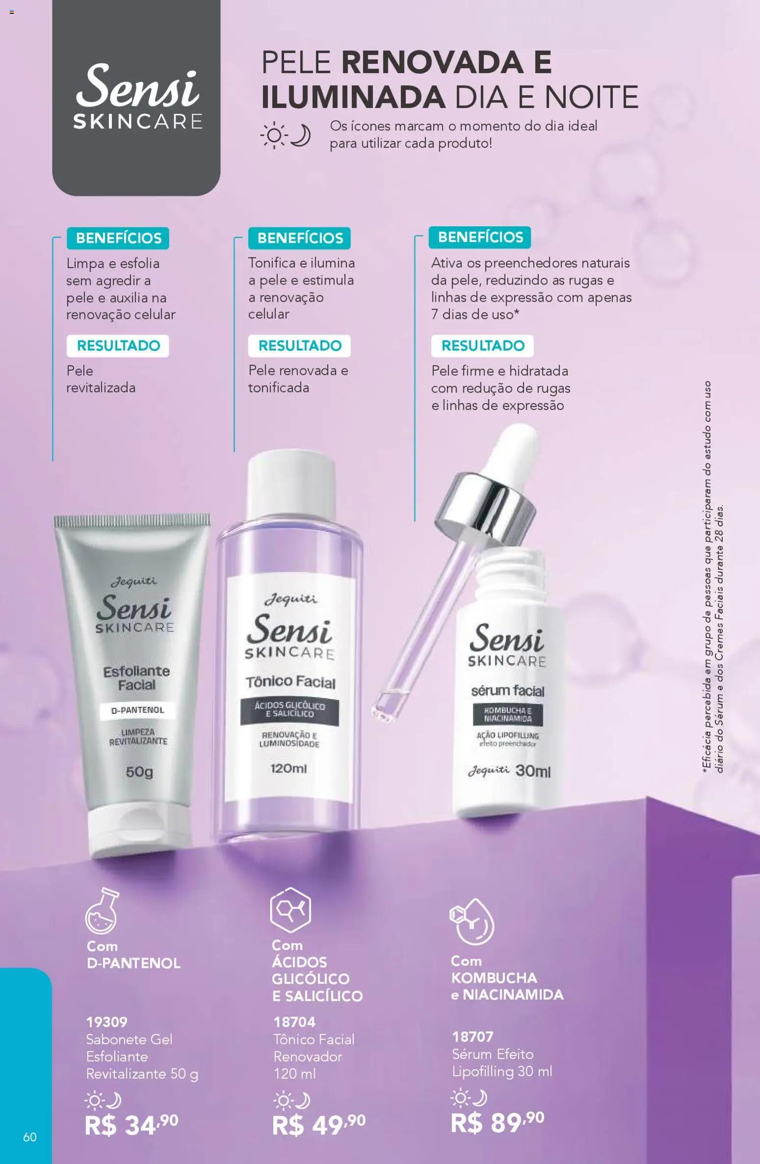 Jequiti Folheto - válido de 24.10.2025 | Página: 60 | Produtos: Tônico, Celular, Sérum, Sabonete