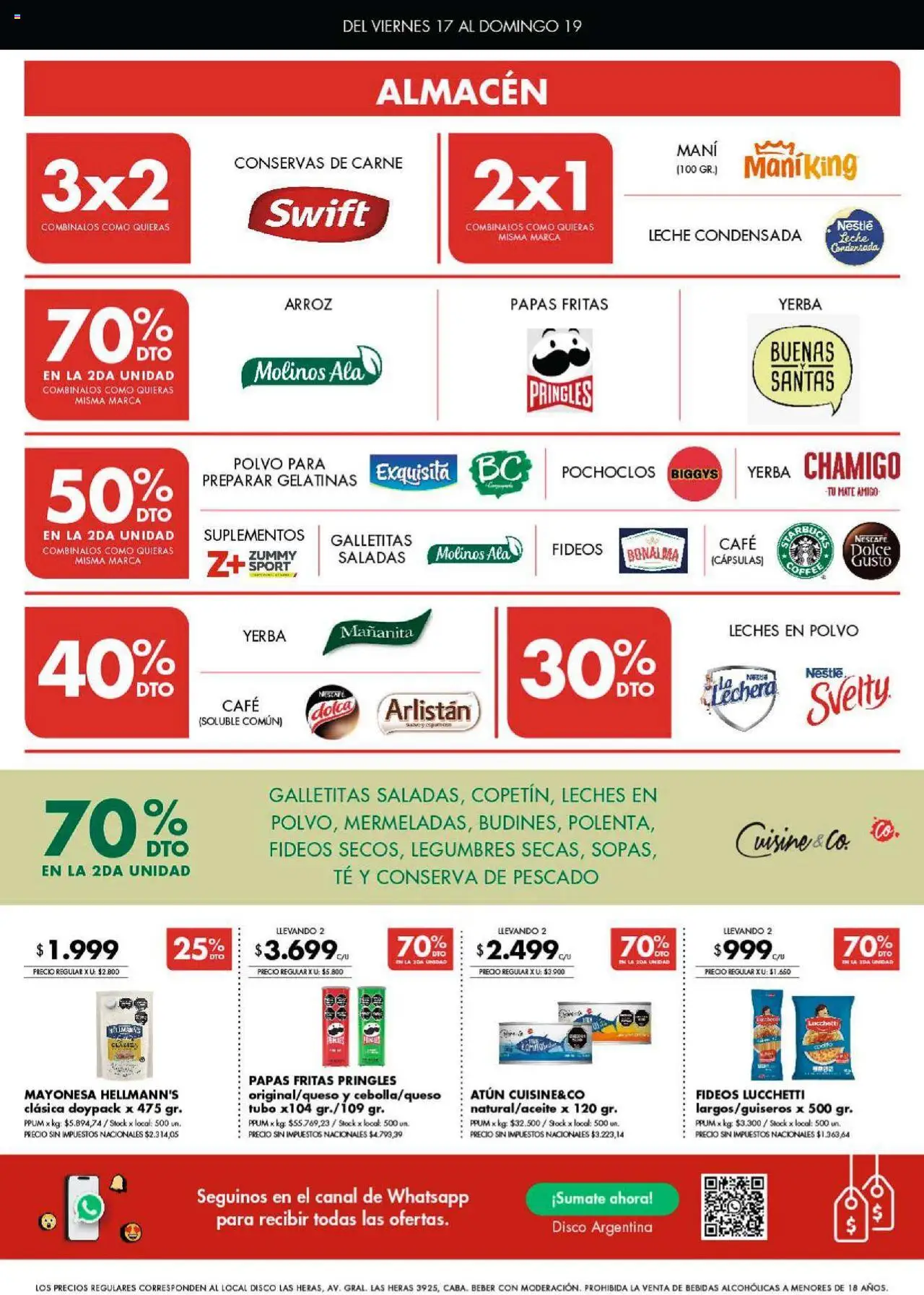 Disco - Ofertas | Córdoba │ válido desde el 17.10.2025 | Página: 2 | Productos: Pescado, Yerba, Mani, Papas fritas
