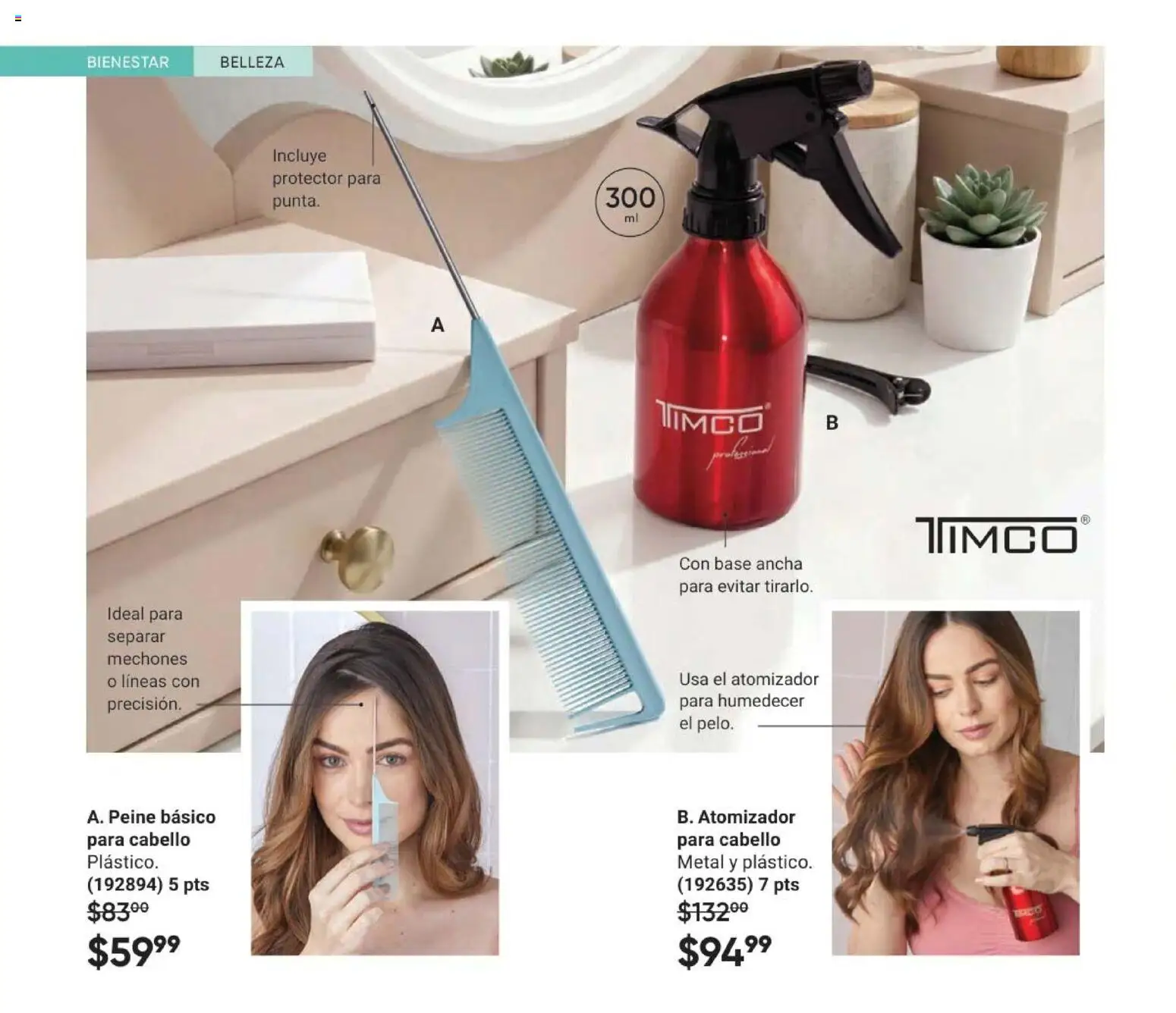 Nuevas ofertas de AVON válidas en toda la República Mexicana desde el 24.04.2026. ¡Encuentra las mejores ofertas en AVON Casa & Estilo 7 2026! | Página: 82 | Productos: Peine