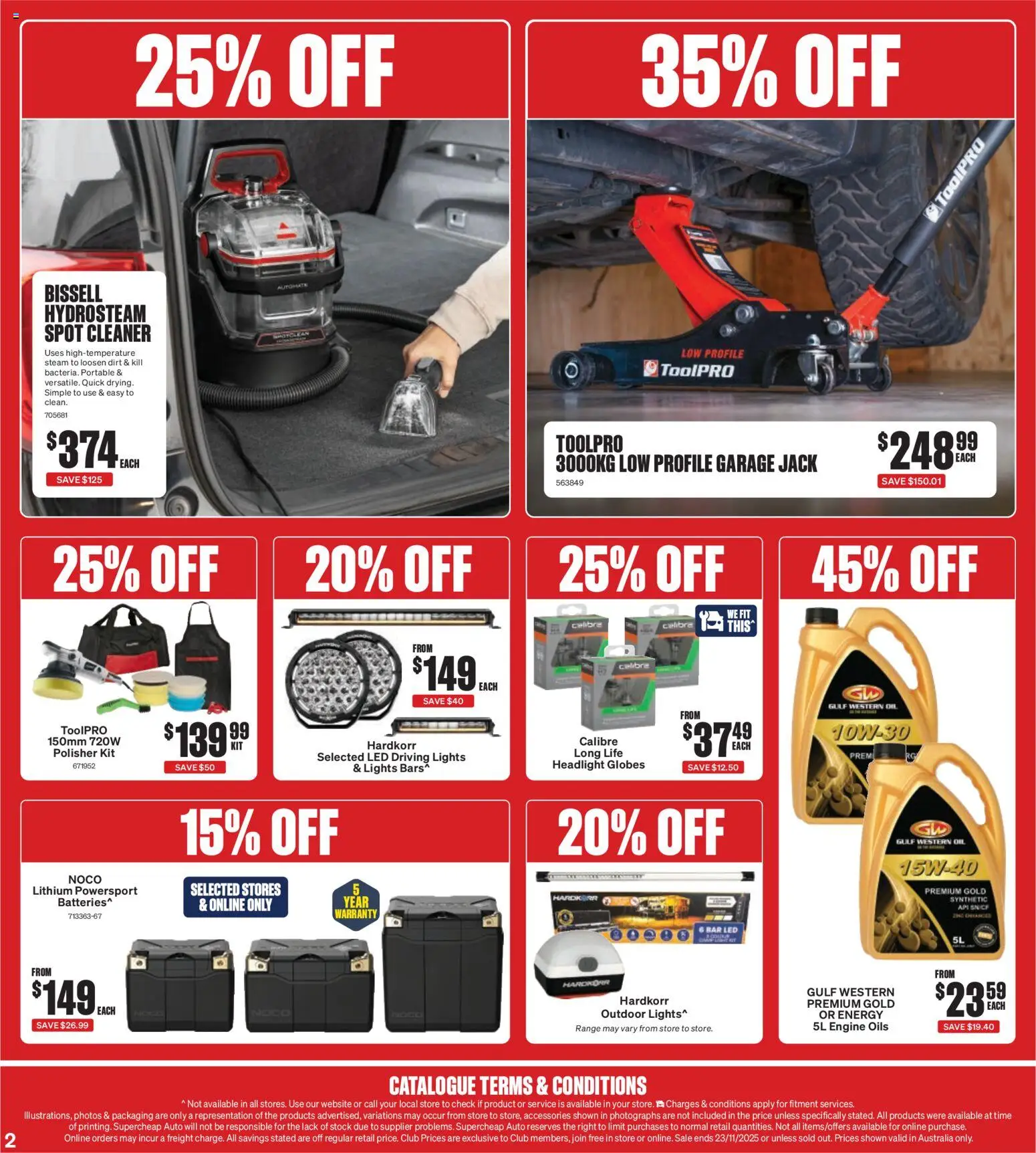 Supercheap Auto catalogue - valid from 05.11.2025 | Page: 2 | Products: Cleaner, Oil, Accessories, Portable