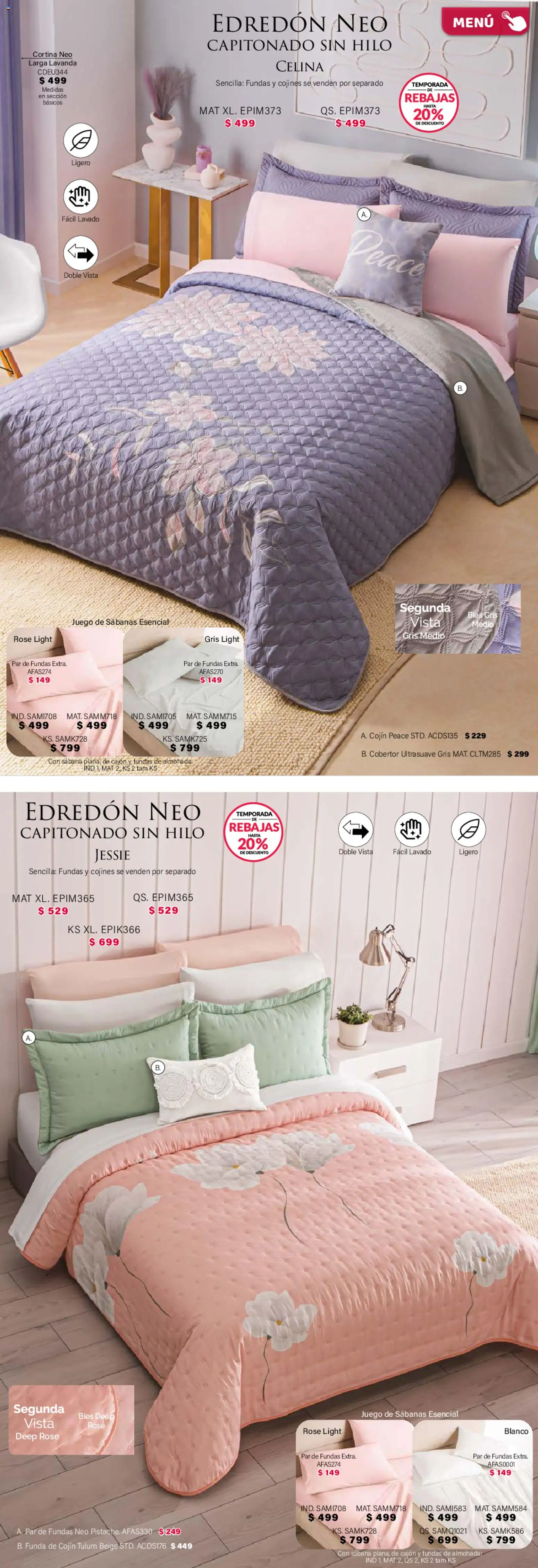 Nuevas ofertas de Colchas Concord válidas en toda la República Mexicana desde el 01.02.2026. ¡Encuentra las mejores ofertas en Colchas Concord catálogo! | Página: 66 | Productos: Cobertor, Juego, Funda, Sabanas