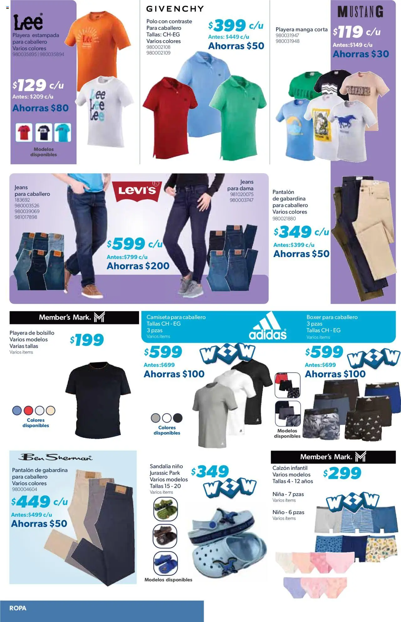 Nuevas ofertas de Sam's Club válidas en toda la República Mexicana desde el 07.08.2025. ¡Encuentra las mejores ofertas en Sam's Club - Catálogo Productos Especiales! | Página: 6 | Productos: Calzón, Manga, Ropa, Playera