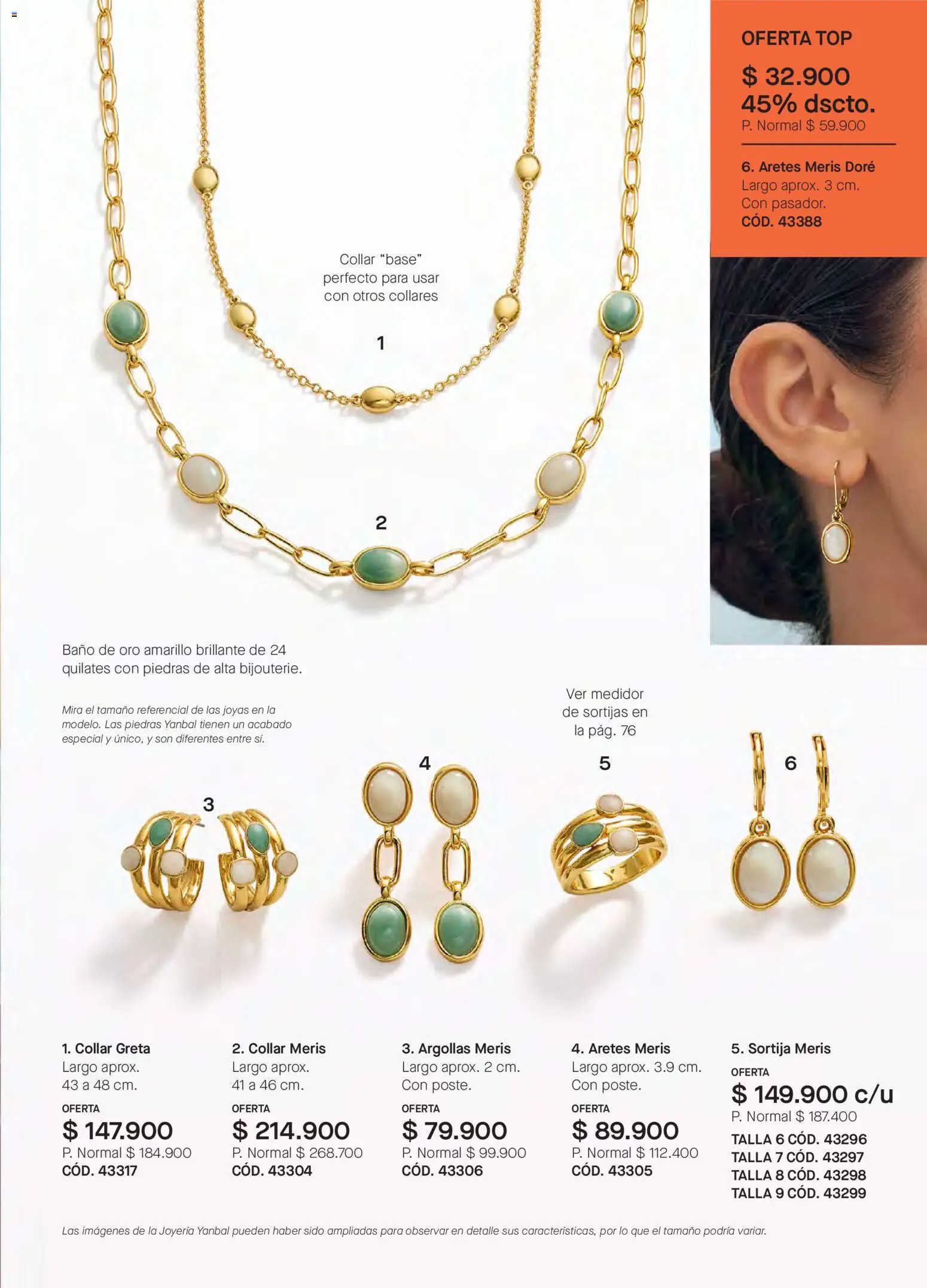Yanbal revista - valida desde el 03.01.2026 | Página: 67 | Productos: Aretes, Baño, Top, Collares