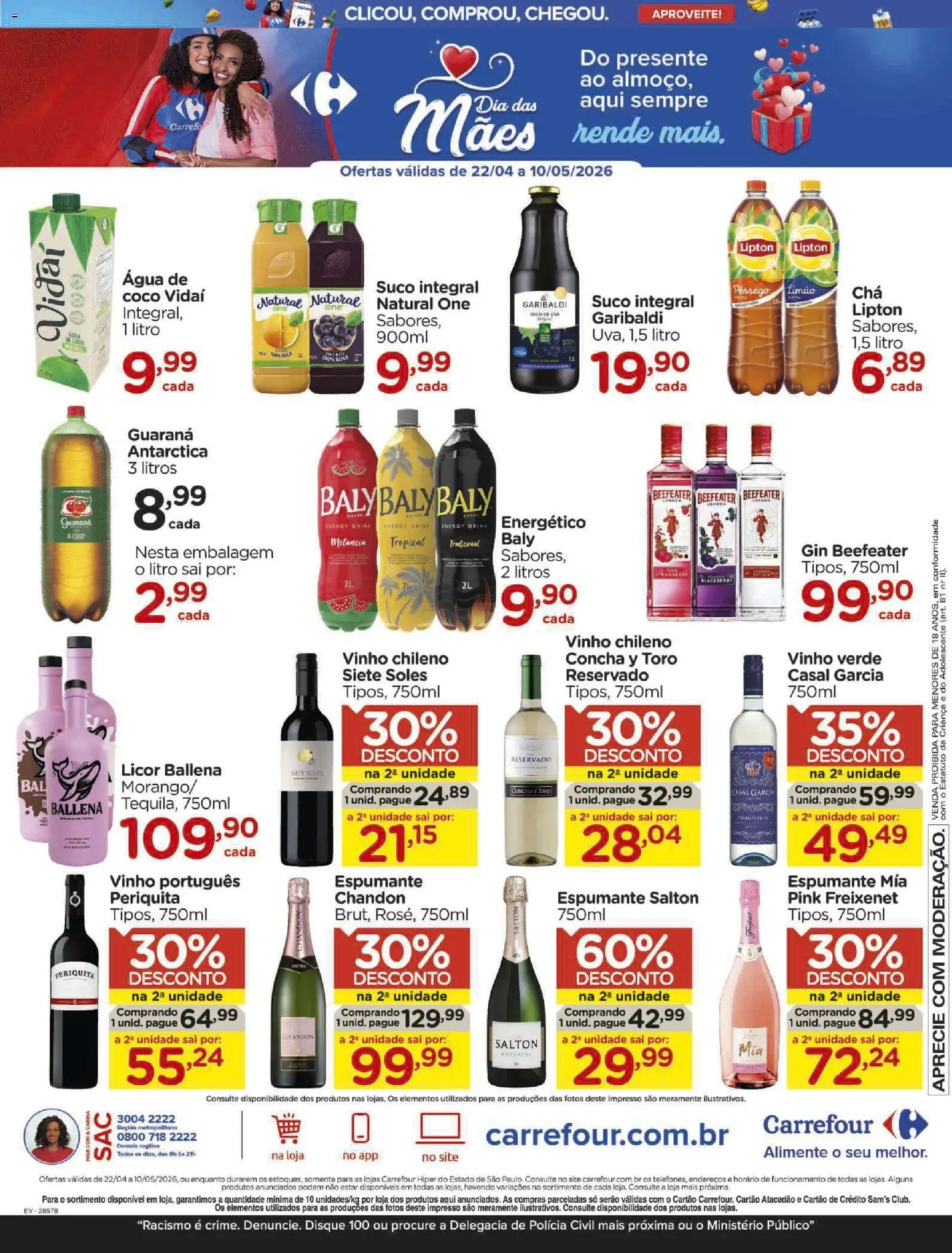 Carrefour Folheto - válido de 22.04.2026 | Página: 17 | Produtos: Água de coco, Espumante, Licor, Suco