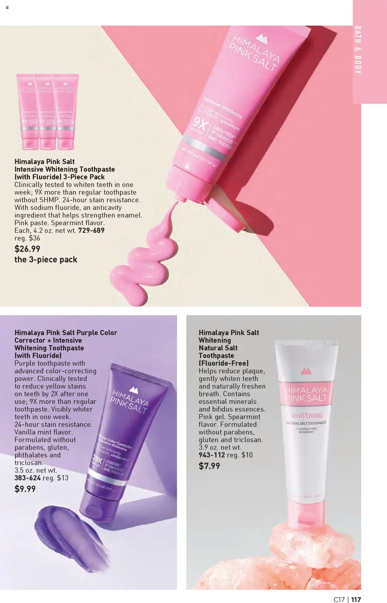Avon Brochure - valid from 13.08.2025 | Page: 117 | Products: Bath, Toothpaste, Salt
