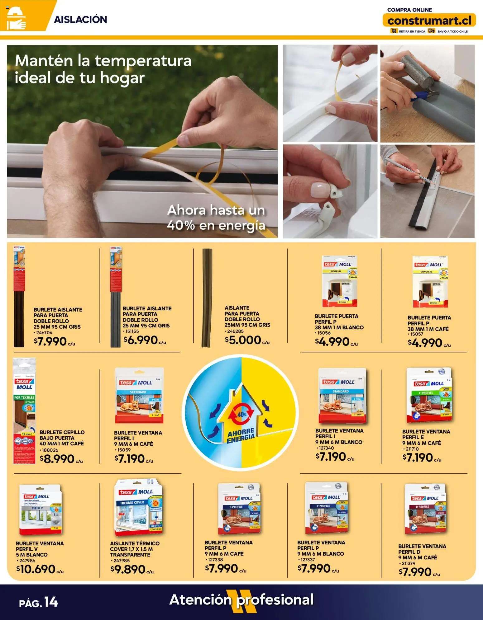 Construmart Ofertas │ válido desde el 01.04.2026 | Página: 14 | Productos: Burlete, Perfil, Cepillo, Café