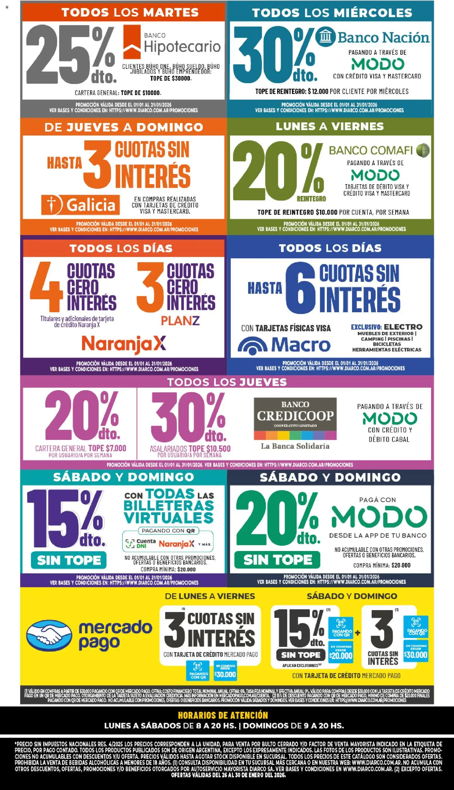 Diarco - Ofertas Pinamar │ válido desde el 26.01.2026 | Página: 2 | Productos: Cartera, Banco, General