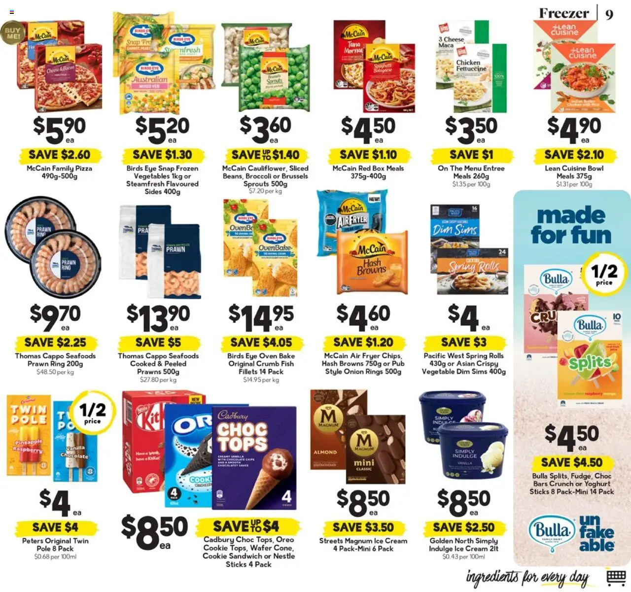 Drakes catalogue - valid from 06.08.2025 | Page: 9 | Products: Yoghurt, Prawns, Raspberry, Freezer