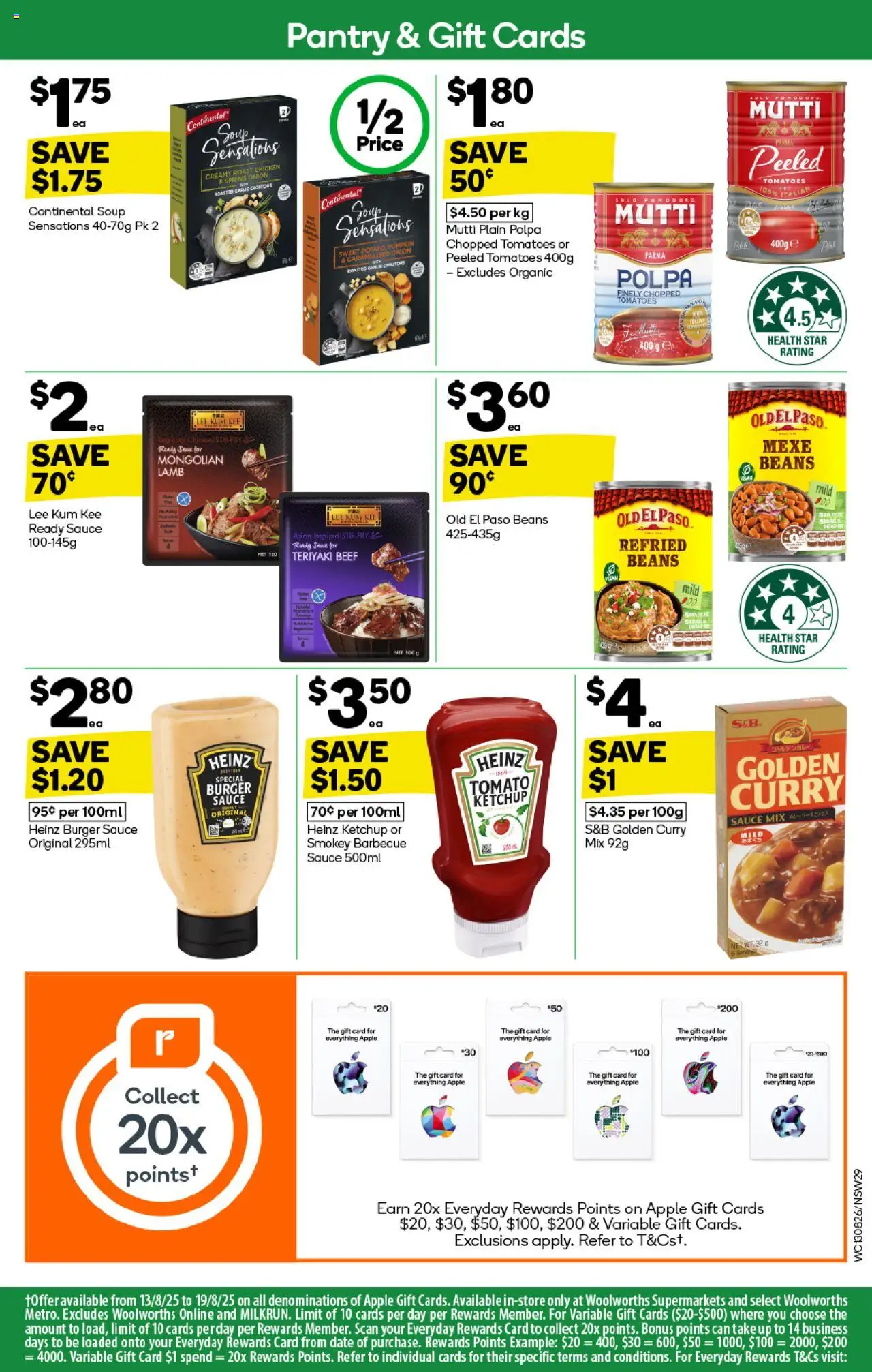 Woolworths catalogue - valid from 13.08.2025 | Page: 29 | Products: Chicken, Beef, Sauce, Soup