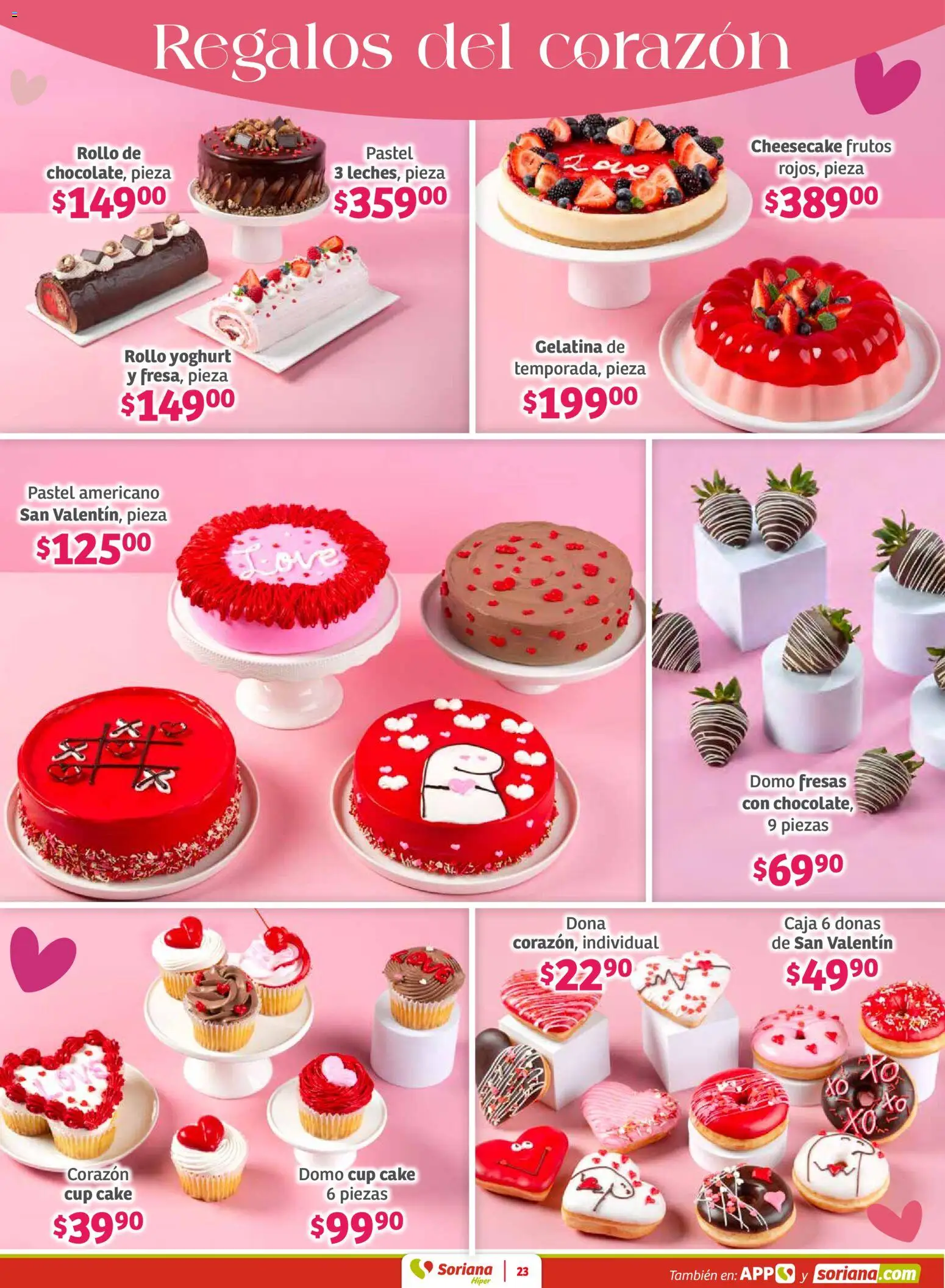 Nuevas ofertas de Soriana válidas en toda la República Mexicana desde el 29.01.2026. ¡Encuentra las mejores ofertas en Soriana - Preciazazaso Híper: Valle de México! | Página: 23 | Productos: Gelatina, Pastel, Fresas, Caja