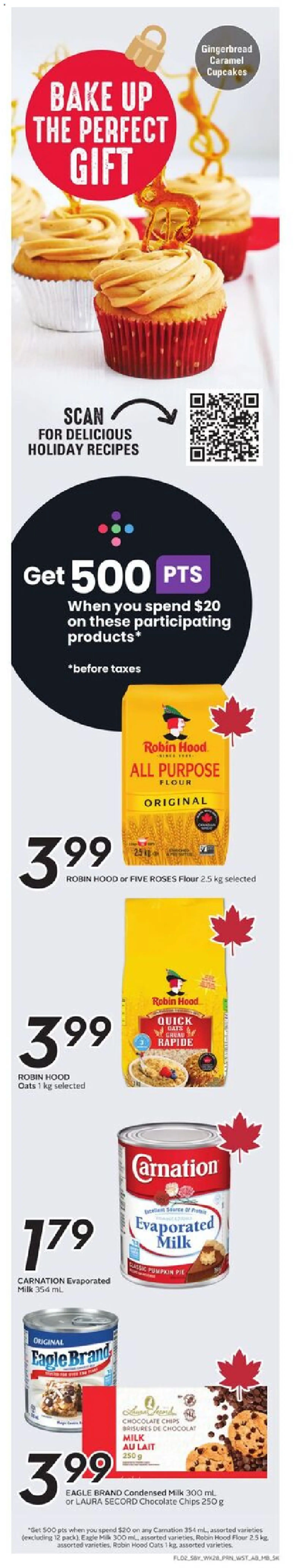 Sobeys flyer valid from 06.11.2025 | Page: 3 | Products: Chips, Milk, Chocolate, Pumpkin