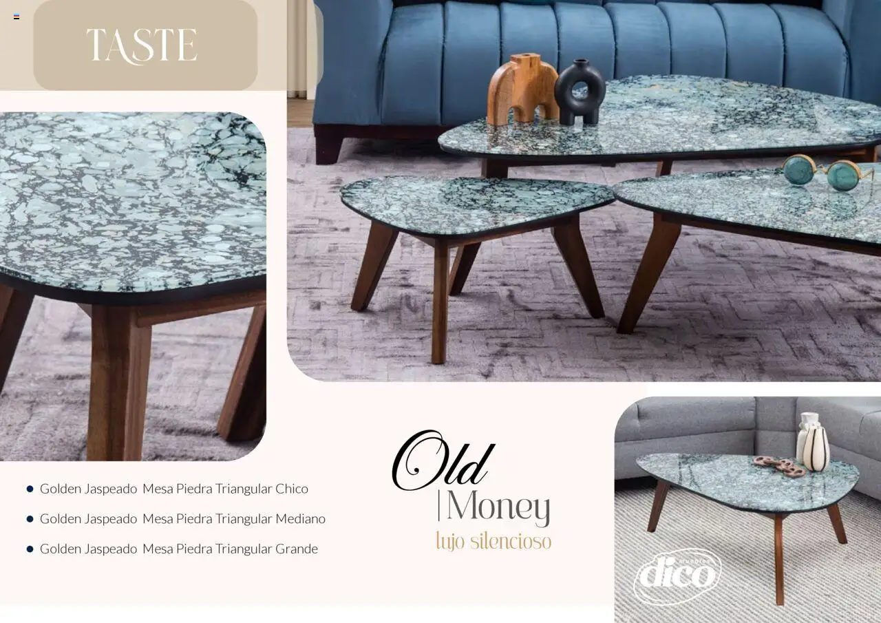 Nuevas ofertas de Muebles Dico válidas en toda la República Mexicana desde el 13.02.2025. ¡Encuentra las mejores ofertas en Muebles Dico catálogo Colección Old Money! | Página: 13 | Productos: Mesa