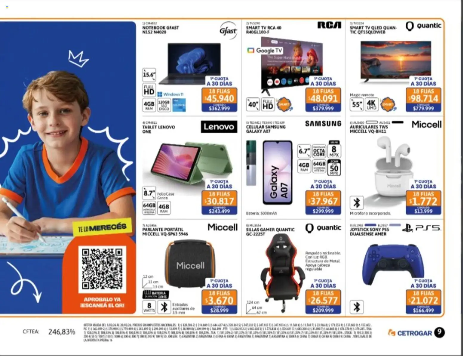 Cetrogar catálogo │ válido desde el 01.02.2026 | Página: 9 | Productos: Auriculares, Batería, Tablet, Té