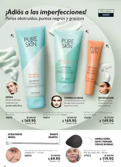 Vista previa de Oriflame campaña 4 2026, nuevo folleto de la tienda, válido en México a partir del 07.03.2026 | Página: 54 | Productos: Esponja, Exfoliante facial, Suavizante, Mascarilla