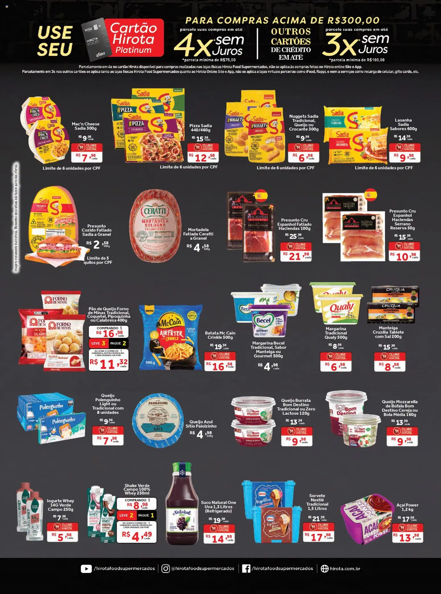 Hirota Food Folheto - válido de 27.11.2025 | Página: 3 | Produtos: Pizza, Lasanha, Sorvete, Sal