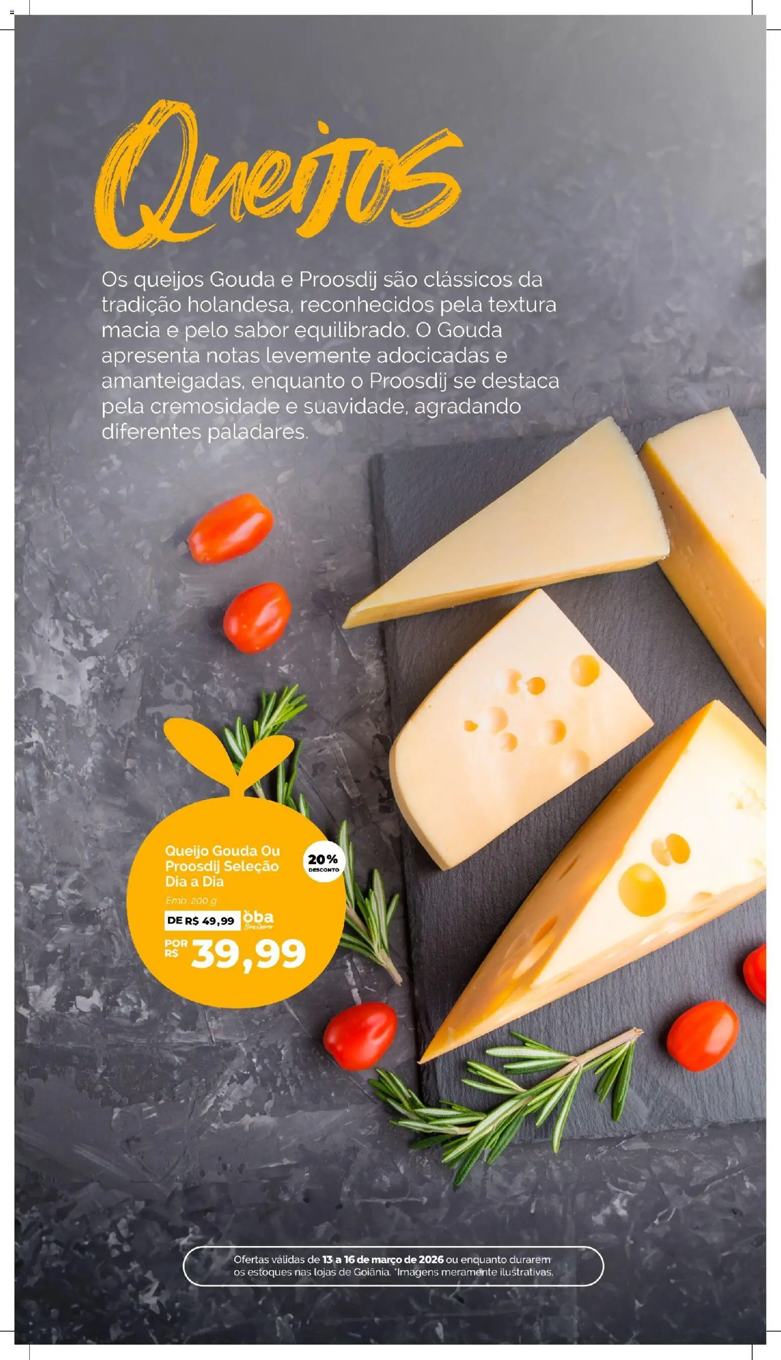 Oba Hortifruti Folheto - válido de 13.03.2026 | Página: 3 | Produtos: Queijo, Gouda