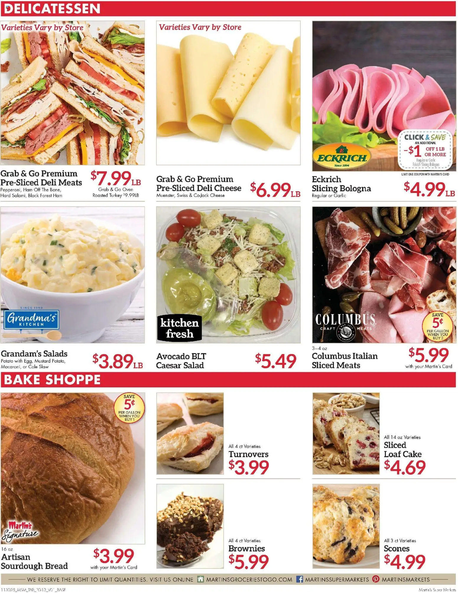 Martin’s Weekly Ad - valid from 30.11.2025 | Page: 13 | Products: Bread, Ham, Salad, Garlic