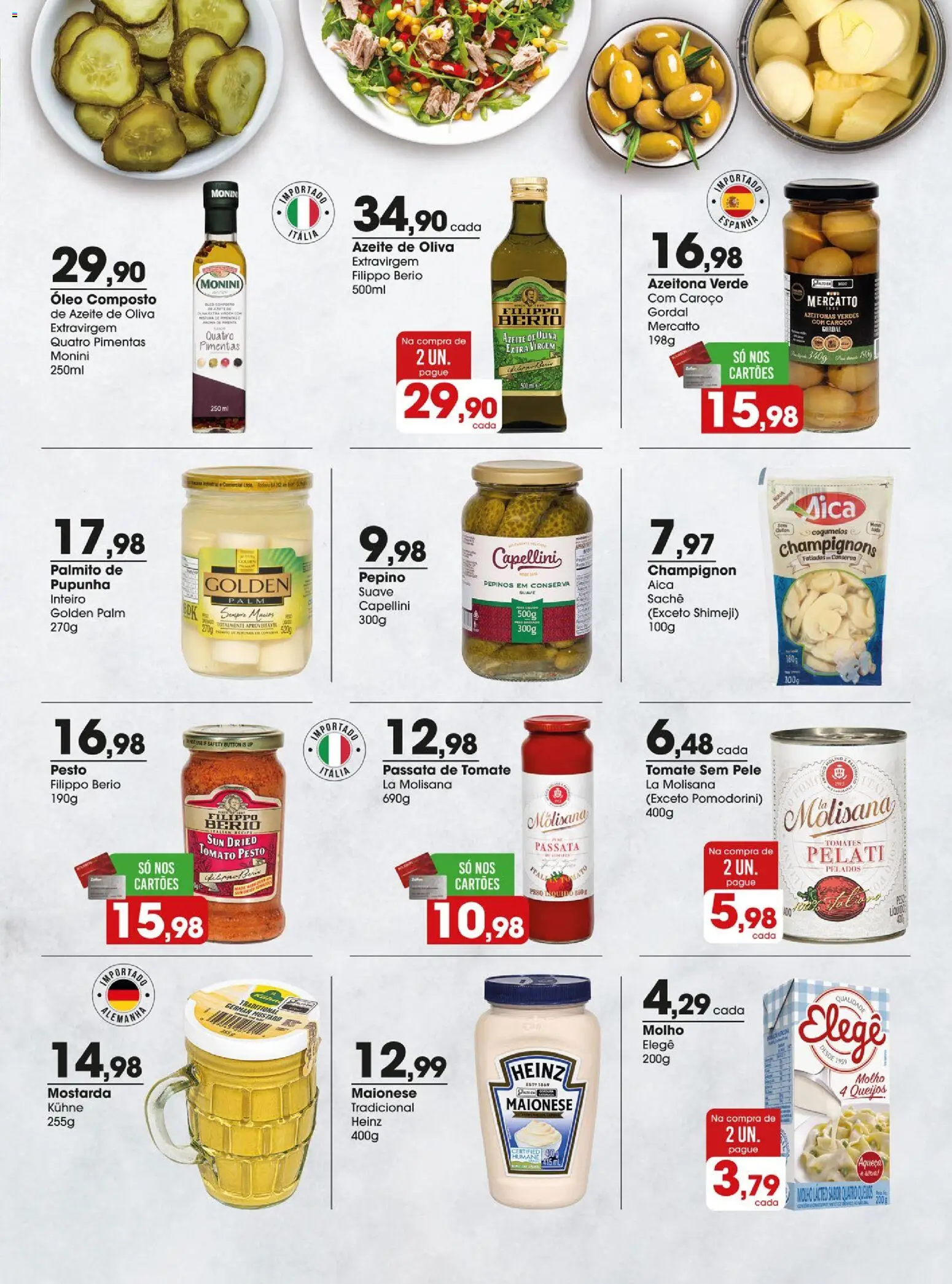 Zaffari Folheto - válido de 28.04.2026 | Página: 3 | Produtos: Palmito, Pepinos, Maionese, Azeite