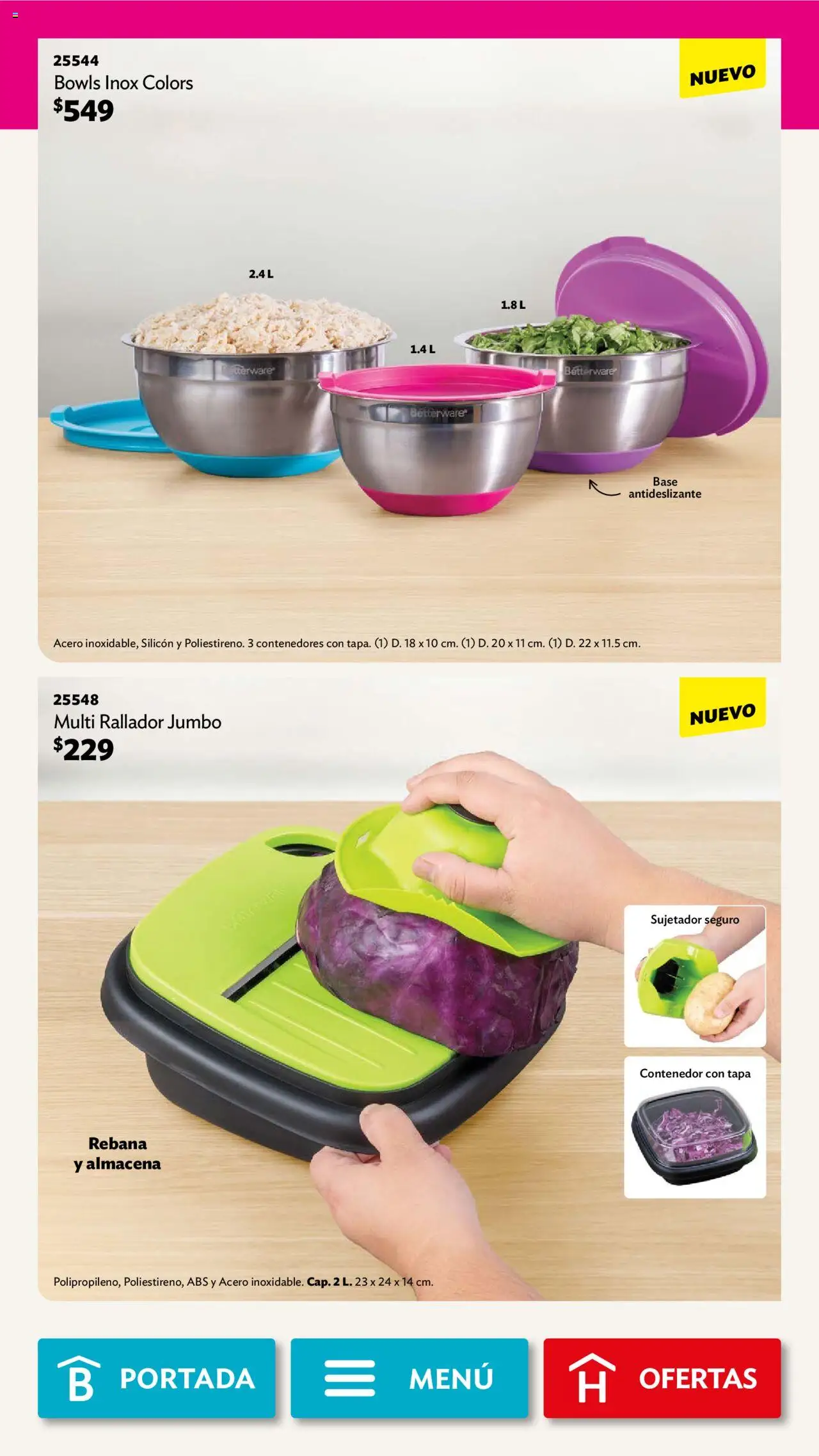 Nuevas ofertas de Betterware válidas en toda la República Mexicana desde el 01.09.2025. ¡Encuentra las mejores ofertas en Betterware - Campaña 9 2025! | Página: 25 | Productos: Contenedor