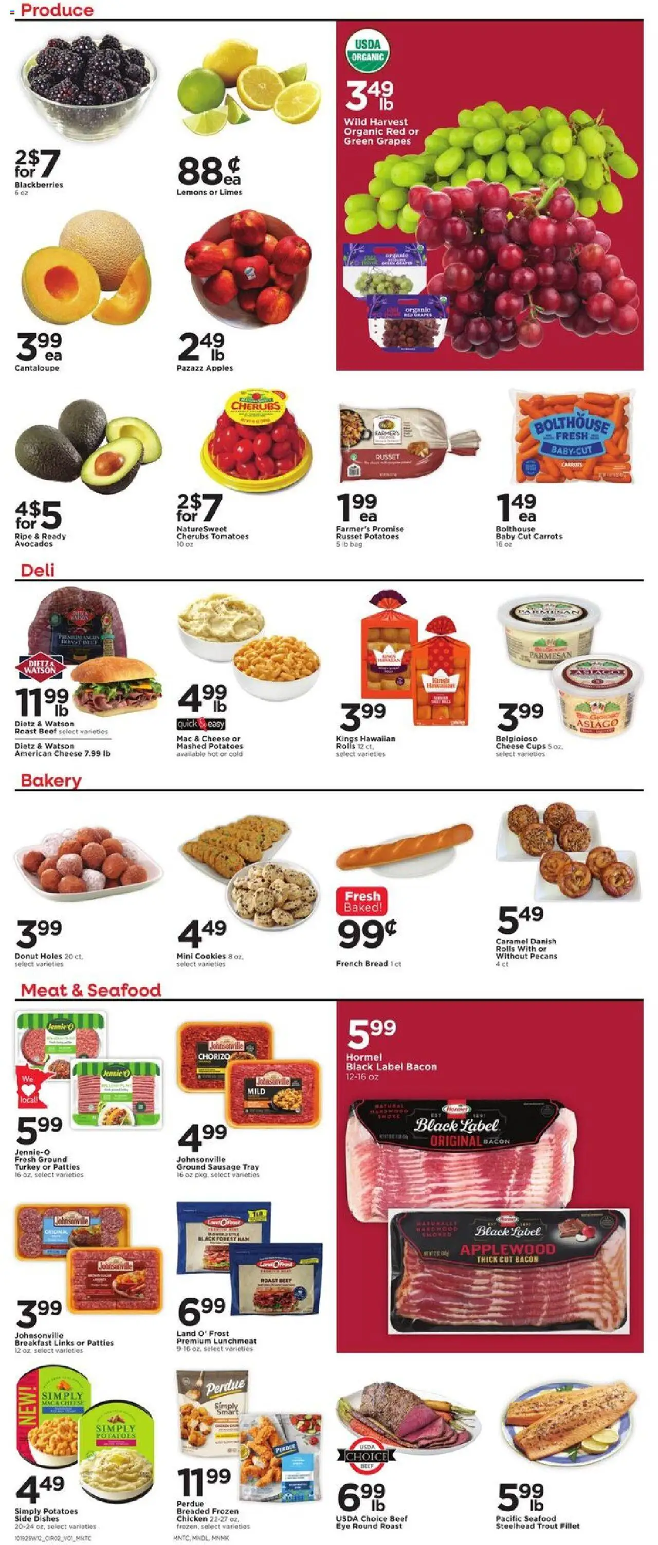 Cub Foods Weekly Ad - valid from 19.10.2025 | Page: 4 | Products: Bakery, Cheese, Ham, Beef