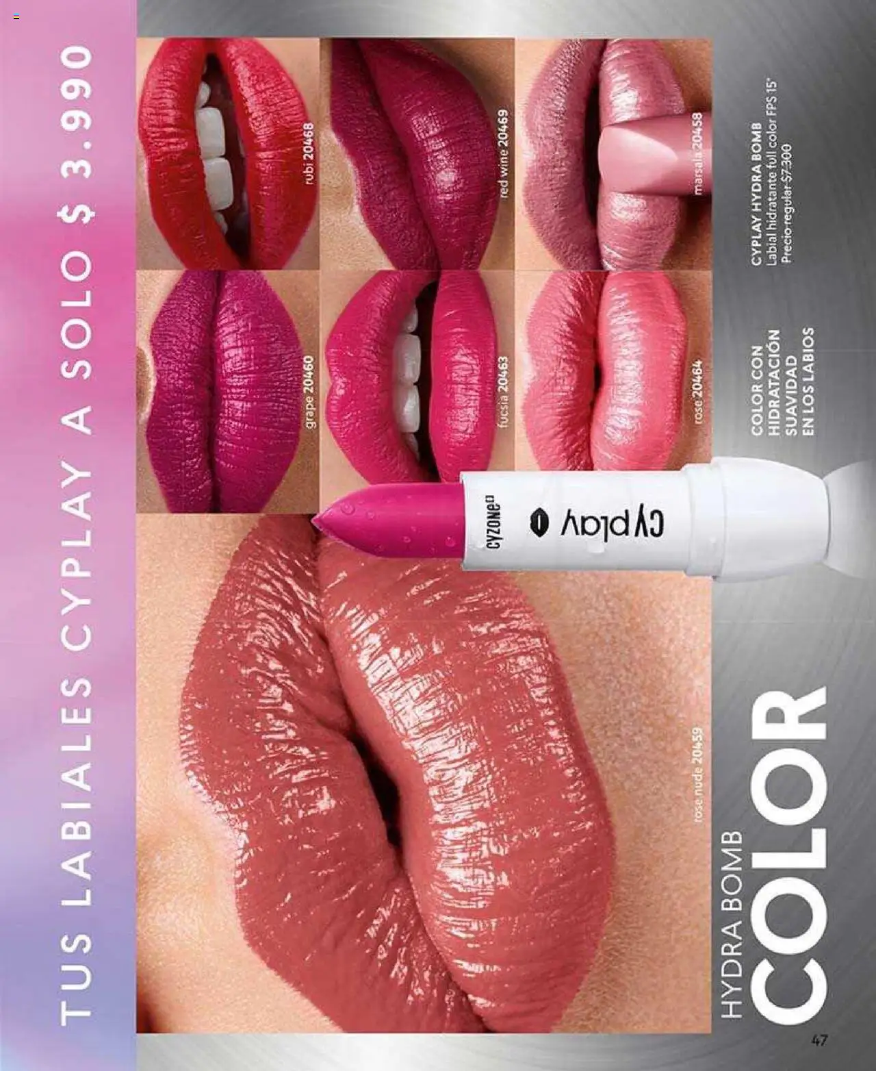 Catálogo CyZone Campaña 10 │ válido desde el 02.06.2025 | Página: 47 | Productos: Labial
