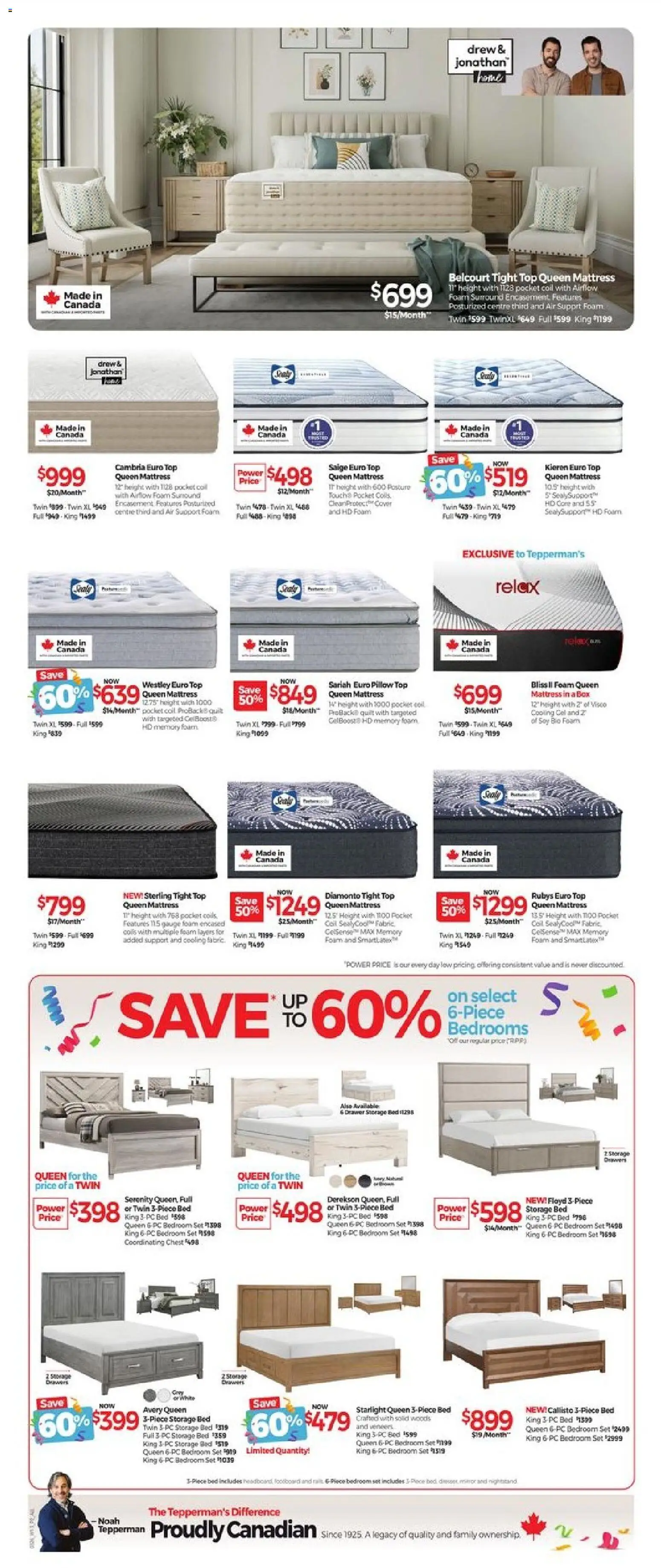 Tepperman's flyer valid from 27.02.2026 | Page: 2 | Products: PC, Mattress, Pillow, Box