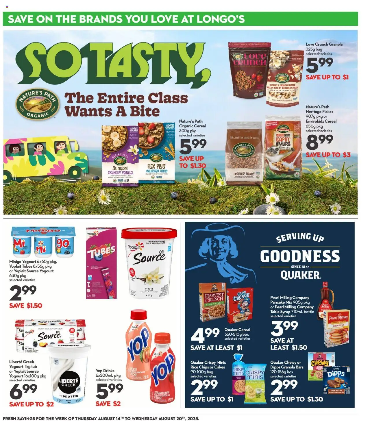 Longo's flyer valid from 14.08.2025 | Page: 20 | Products: Rice, Bag, Table, Box