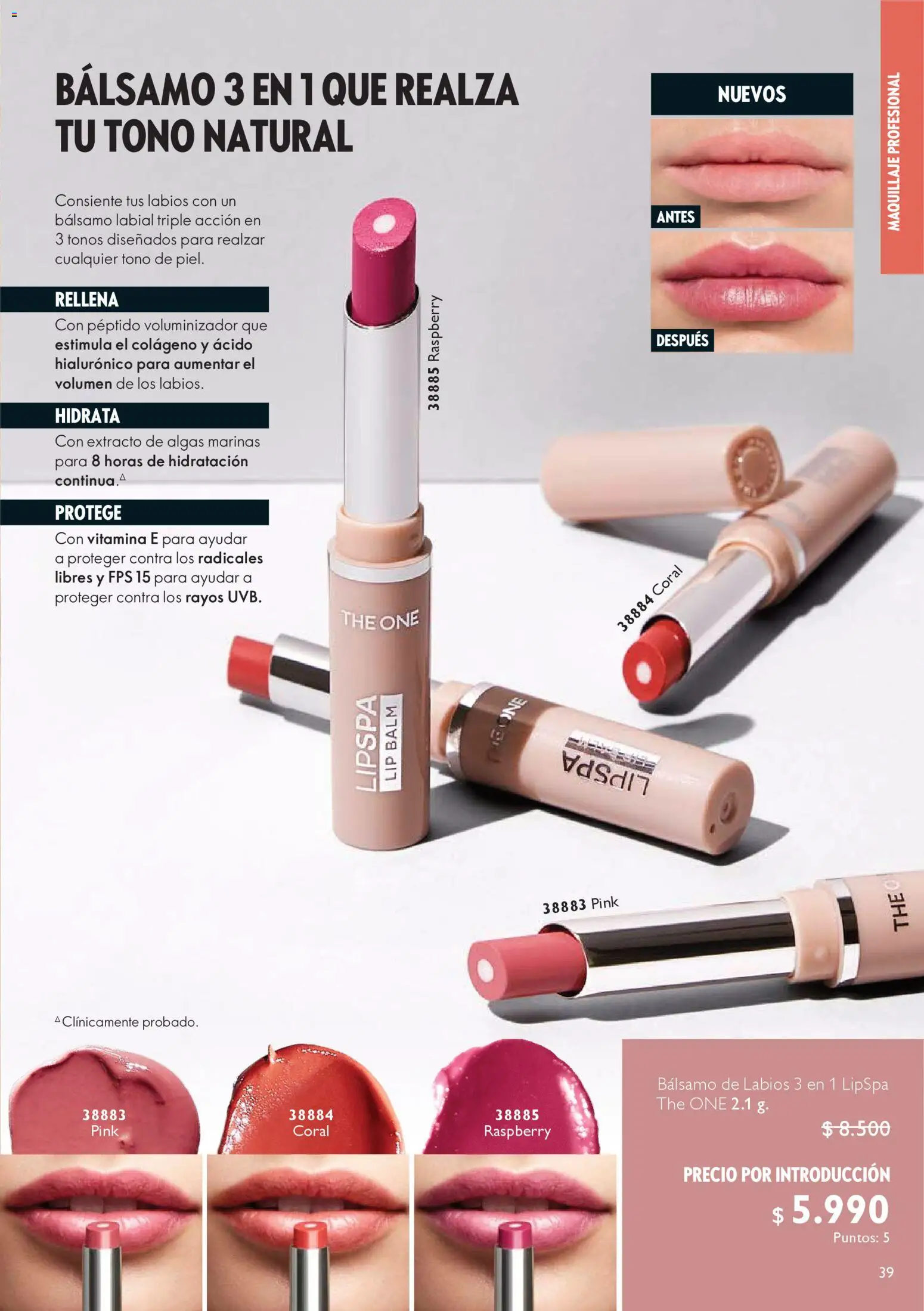 Oriflame catálogo │ válido desde el 25.10.2025 | Página: 39 | Productos: Bálsamo, Maquillaje, Labial