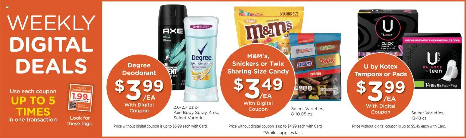 King Soopers Weekly Ad - valid from 28.11.2025 | Page: 3 | Products: Axe, Deodorant, Pads, Tampons
