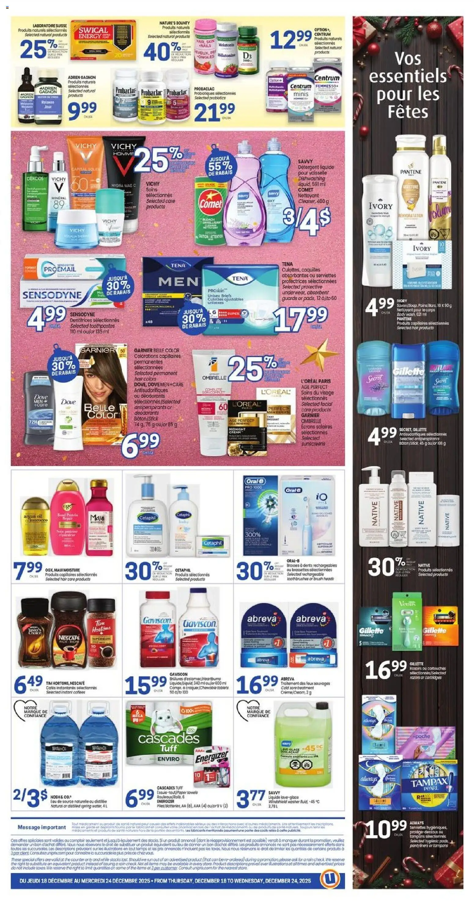 Uniprix flyer valid from 18.12.2025 | Page: 2 | Products: Brush, Detergent, Oil, Briefs
