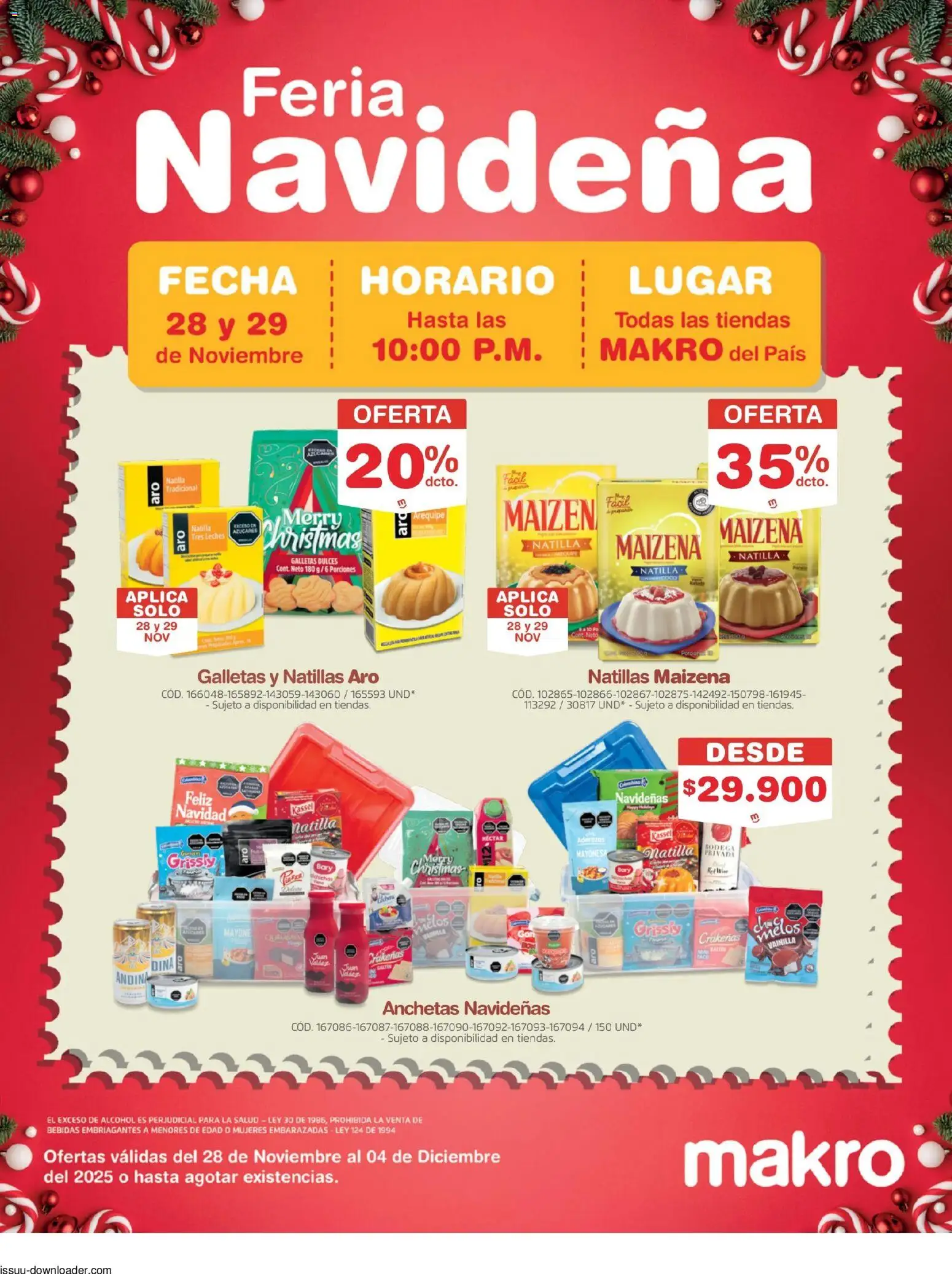 Makro revista - valida desde el 28.11.2025 | Página: 1 | Productos: Galletas, Mayonesa, Ruana, Tintura