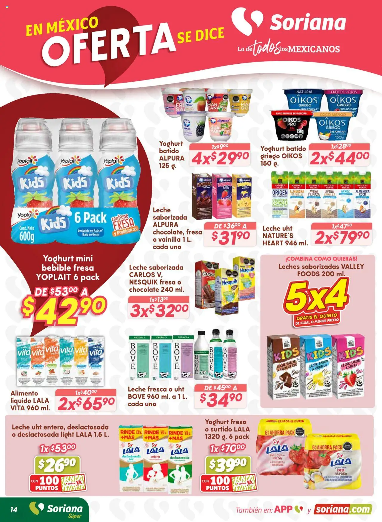 Nuevas ofertas de Soriana válidas en toda la República Mexicana desde el 16.10.2025. ¡Encuentra las mejores ofertas en Soriana - Preciazazaso Súper: Camp, Chia, Oax, Q. Roo, Tab, Yuc! | Página: 21 | Productos: Avena, Leche, Chocolate, Arroz