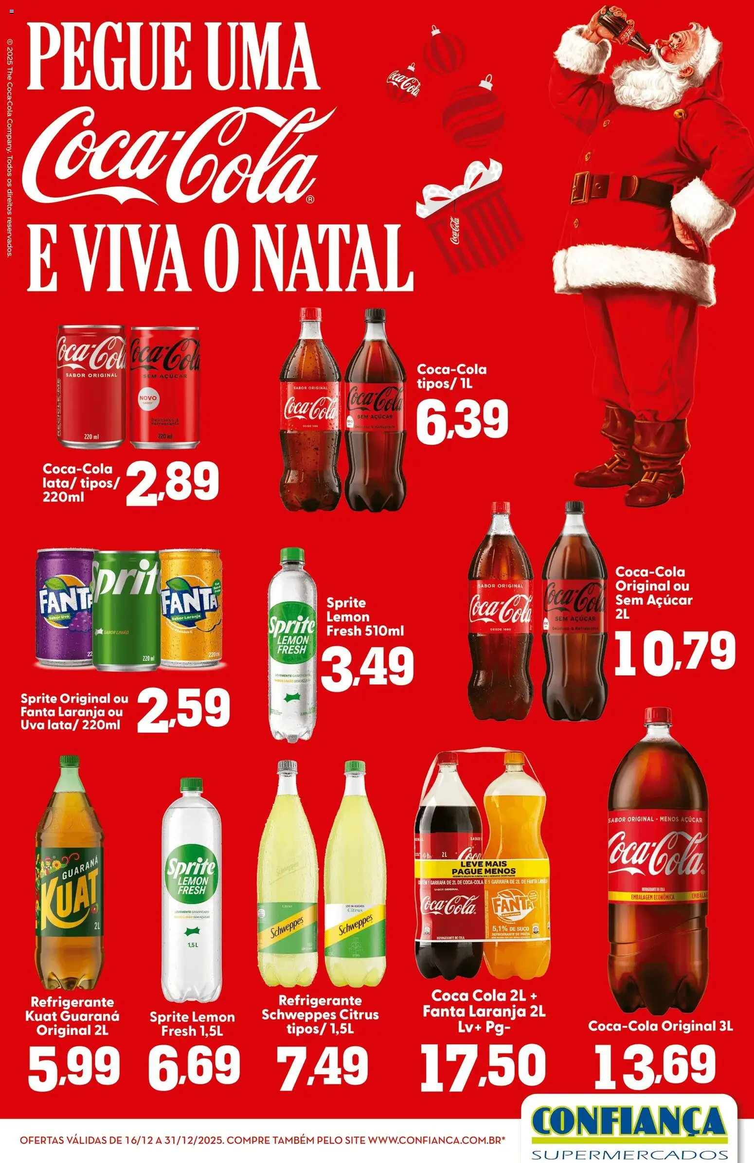 Confiança Folheto - válido de 16.12.2025 | Página: 1 | Produtos: Guaraná, Suco, Açúcar, Refrigerante