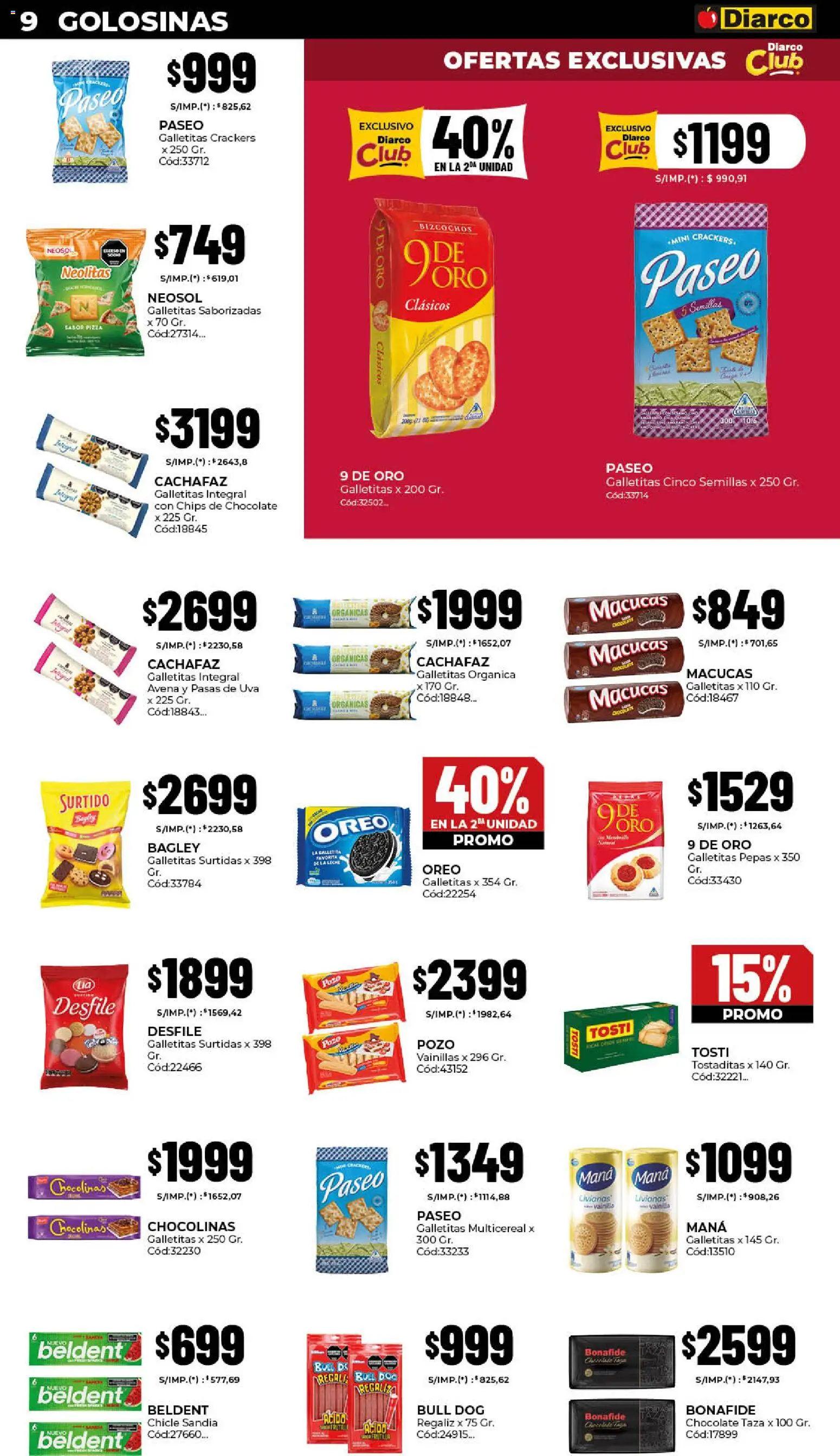 Diarco - Ofertas Pueblo Interior │ válido desde el 23.03.2026 | Página: 9 | Productos: Sandía, Semillas, Uva, Chicle