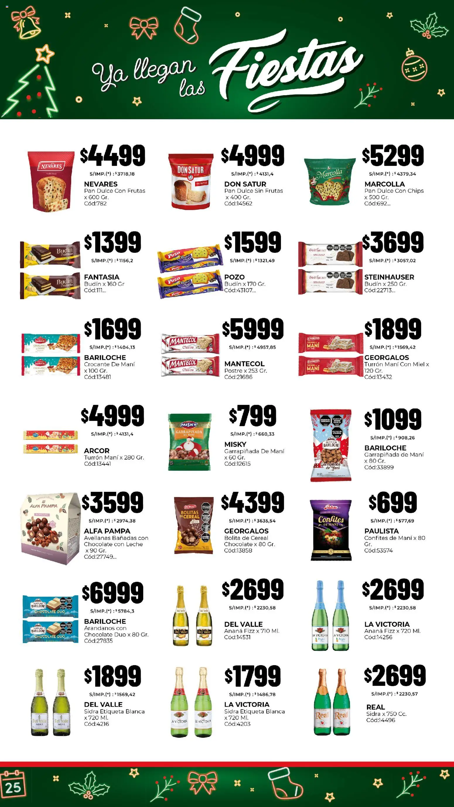Diarco - Ofertas Pueblo Sur │ válido desde el 24.11.2025 | Página: 10 | Productos: Mani, Leche, Pan, Turrón